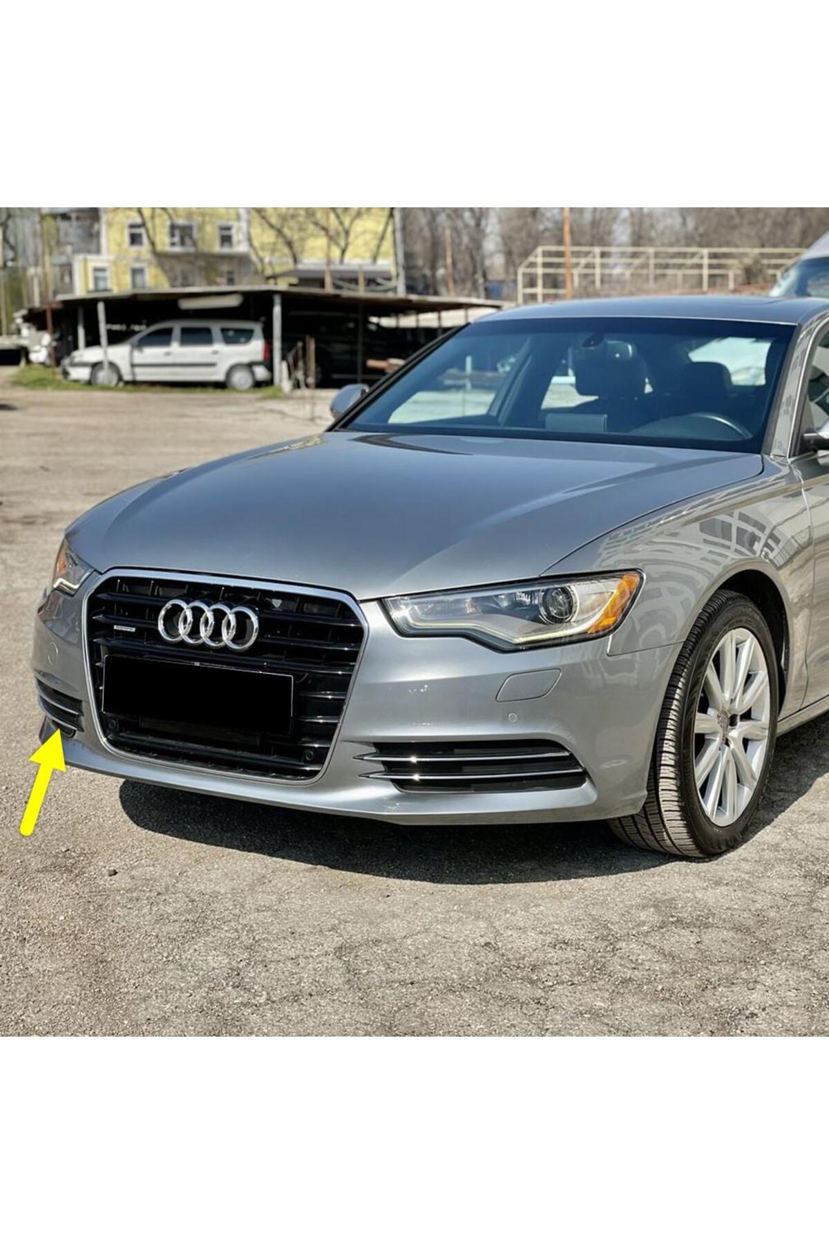 Bisra Audi A6 2012-2014 Uyumlu  Ön Tampon Sağ Sis Farı Kapağı Krom Çıtalı 4G0807682F