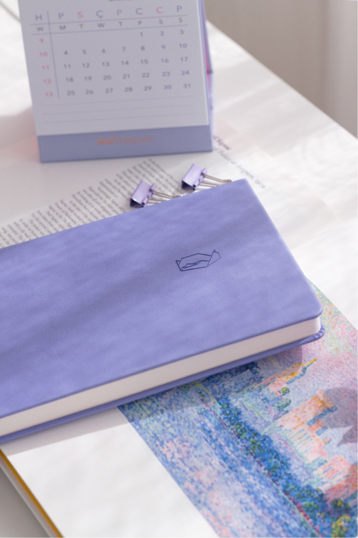 Matt Notebook-A5 Notebook Dotted Lilac 3