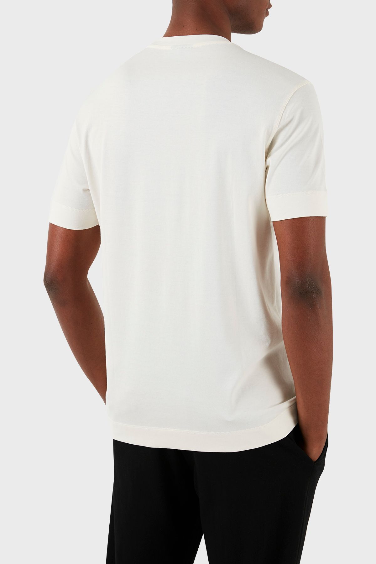 پیراهن تی شرت مردانه یقه یقه معمولی نخی 3D1TH1 1JOCZ 0128 Emporio Armani