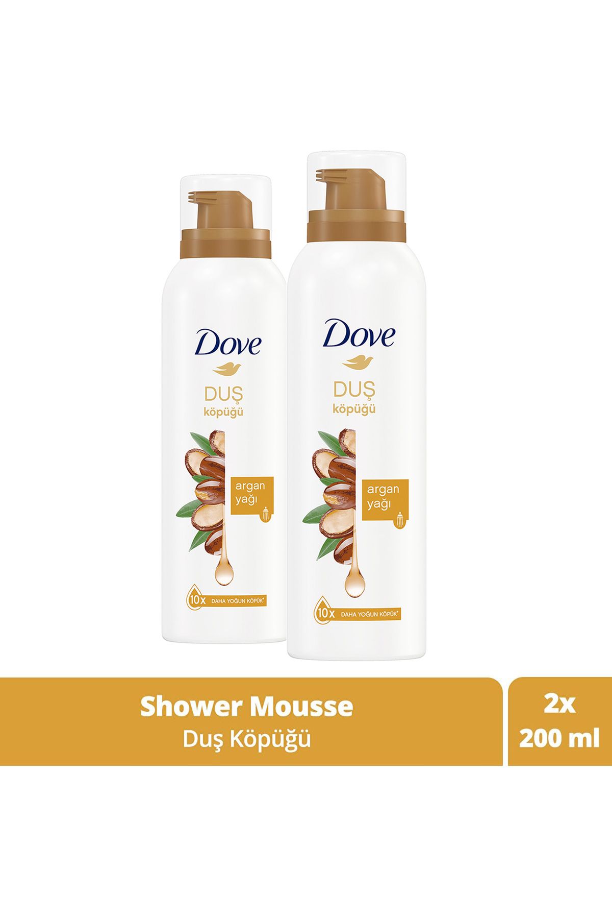 Dove-Foam Shower Gel Argan Oil Creamy Formula with 10 Layers of More Dense Foam 200 ml 1