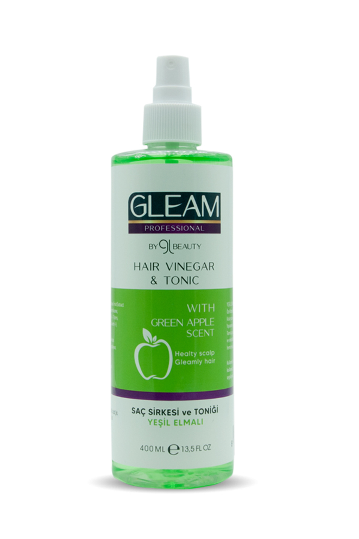 Gleam Professional Yeşil Elmalı Saç Sirkesi Ve Saç Toniği 400 Ml — İFS167 — تصویر 2 از 3