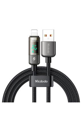 Mcdodo CA-3620 DİJİTAL EKRANLI IPHONE IÇİN ŞARJ & DATA KABLOSU 1.2M - SİYAH