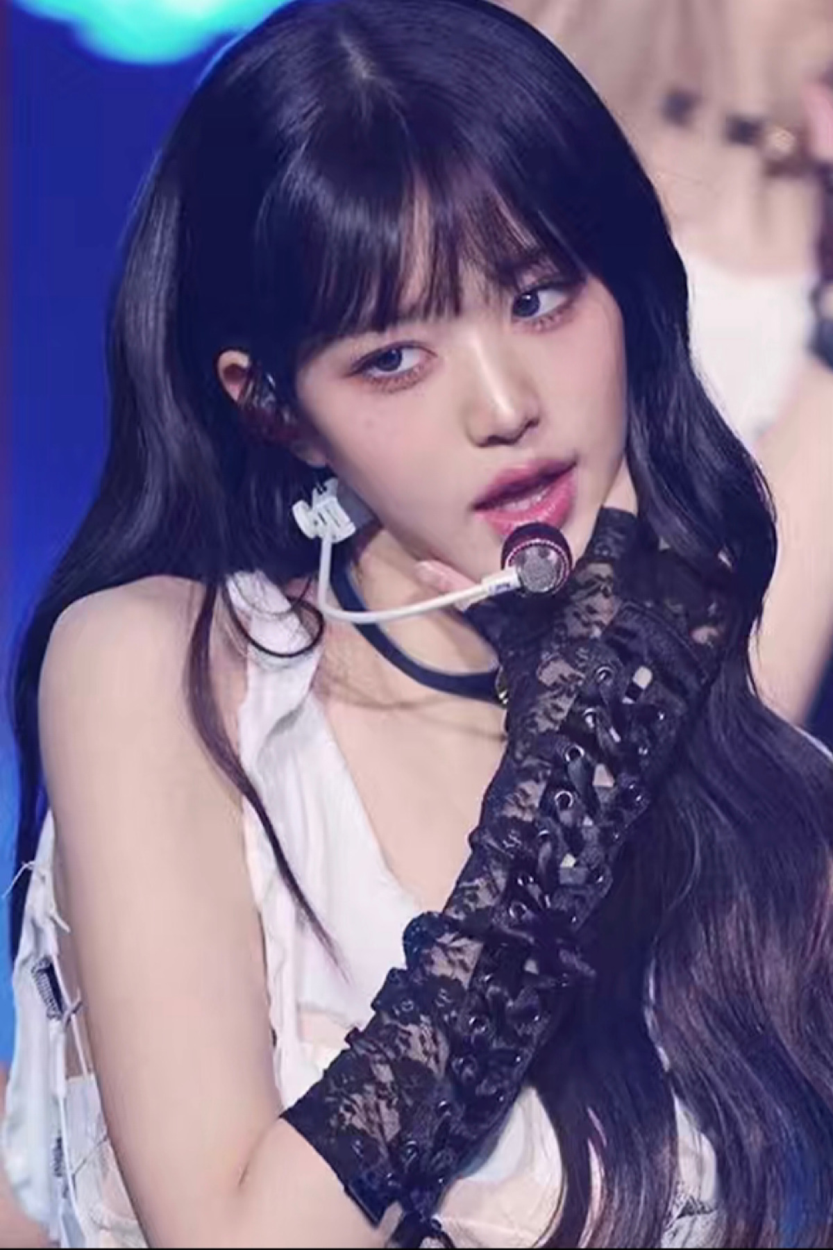 Giraffe IVE Wonyoung Dantelli Kurdele Detaylı Gothic Punk Eldiven