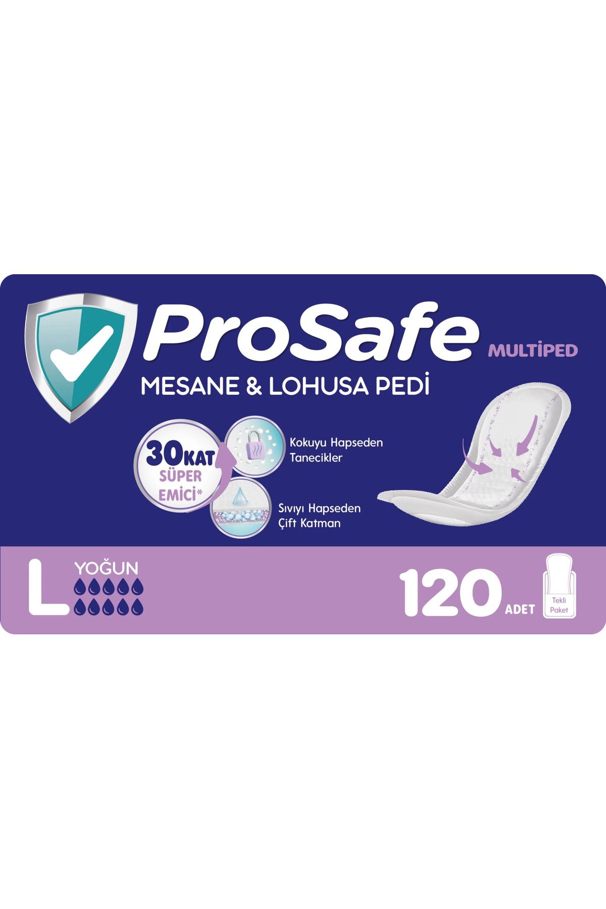 PROSAFE Multiped Lohusa ve Mesane Pedi Yoğun 120 Adet (10X12)