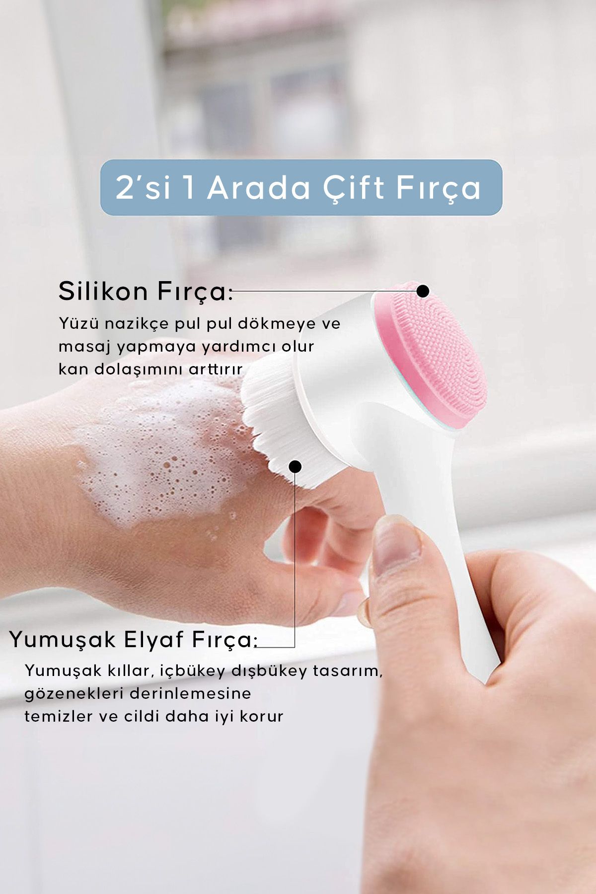 برس پاکسازی صورت ابزار شستشوی صورت مراقبت عمیق پوست پاکسازی دو طرفه جوش سر سیاه Benefse