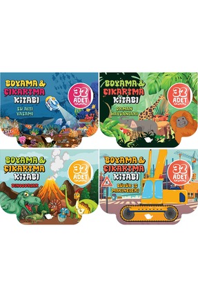Çikolata Yayınevi ÇIKARTMALI BOYAMA 3-6 YAŞ 4'LÜ SET