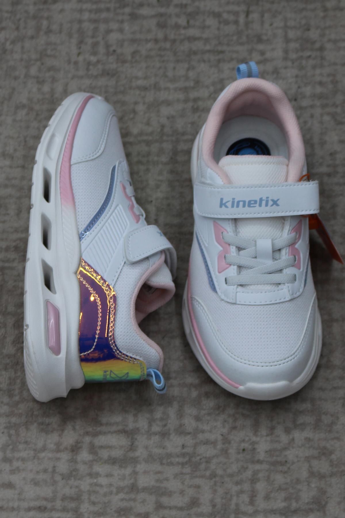 کفش دخترانه محصول اصلی Renley Tx J 4FX White Pink Anatomical Kinetix