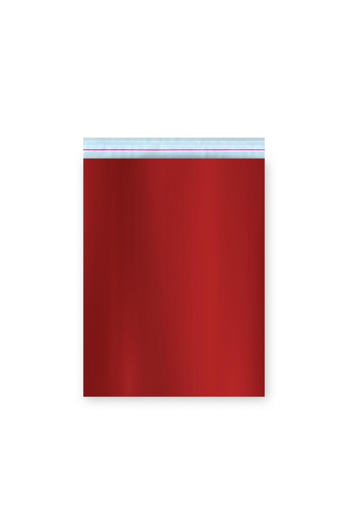 AMBALAJ PAZARI Bantlı Metalize Lüks Hediye Paketi Kırmızı 30x45 cm - 50 Adet