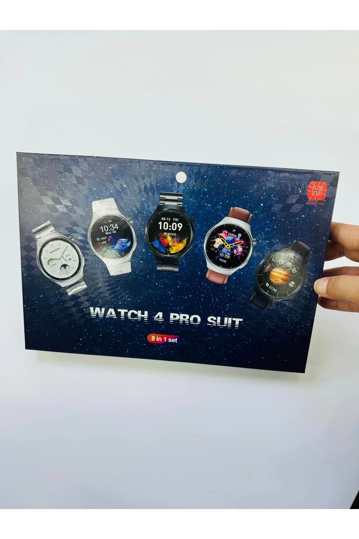 Watch 4 Pro Ultra 8 In 1 Akıllı Saat 7 Kordonlu Takvim Spor Whatsapp Menülü