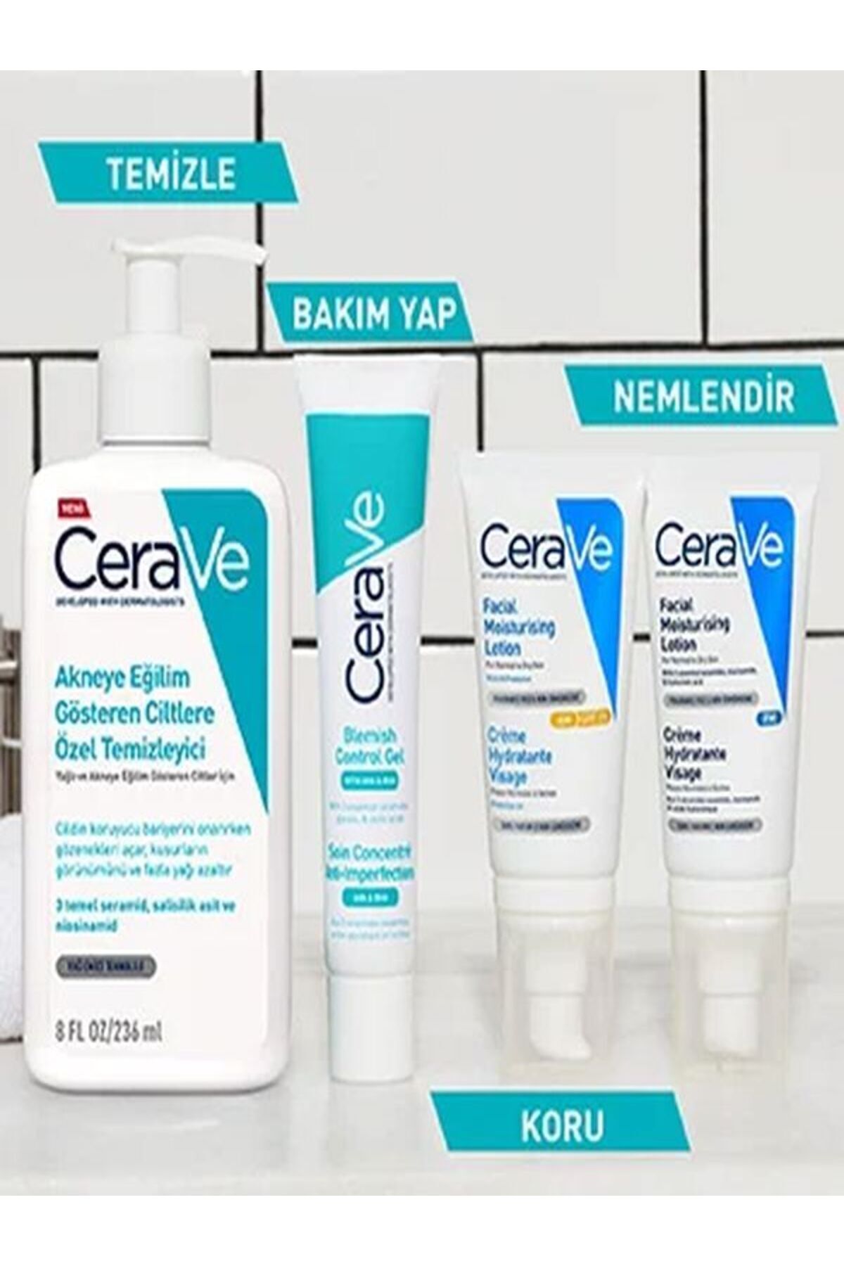 پاک کننده صورت تمیز ویژه برای روند پوست به آکنه 236 میل CeraVe