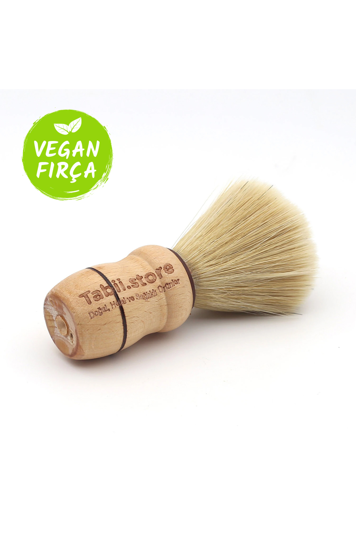 Tabii Store - %100 Doğal Özel Üretim Vegan Sakal Fırçası - Pamuklu Özel Ham Bez Kese Hediyeli