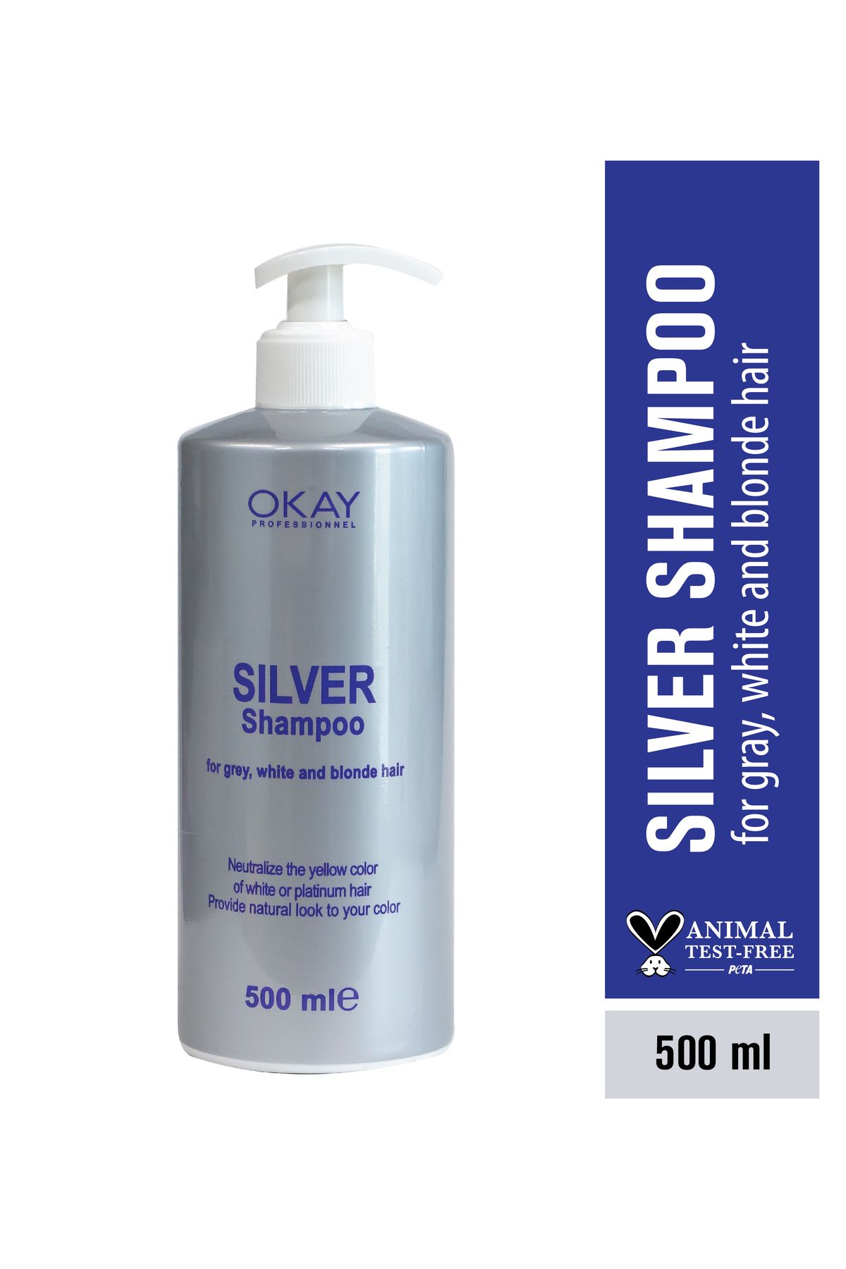 OKAYPROFESSIONNEL SILVER Шампунь 500 мл (Анти-оранжевый) OTR150 OKAY SILVER