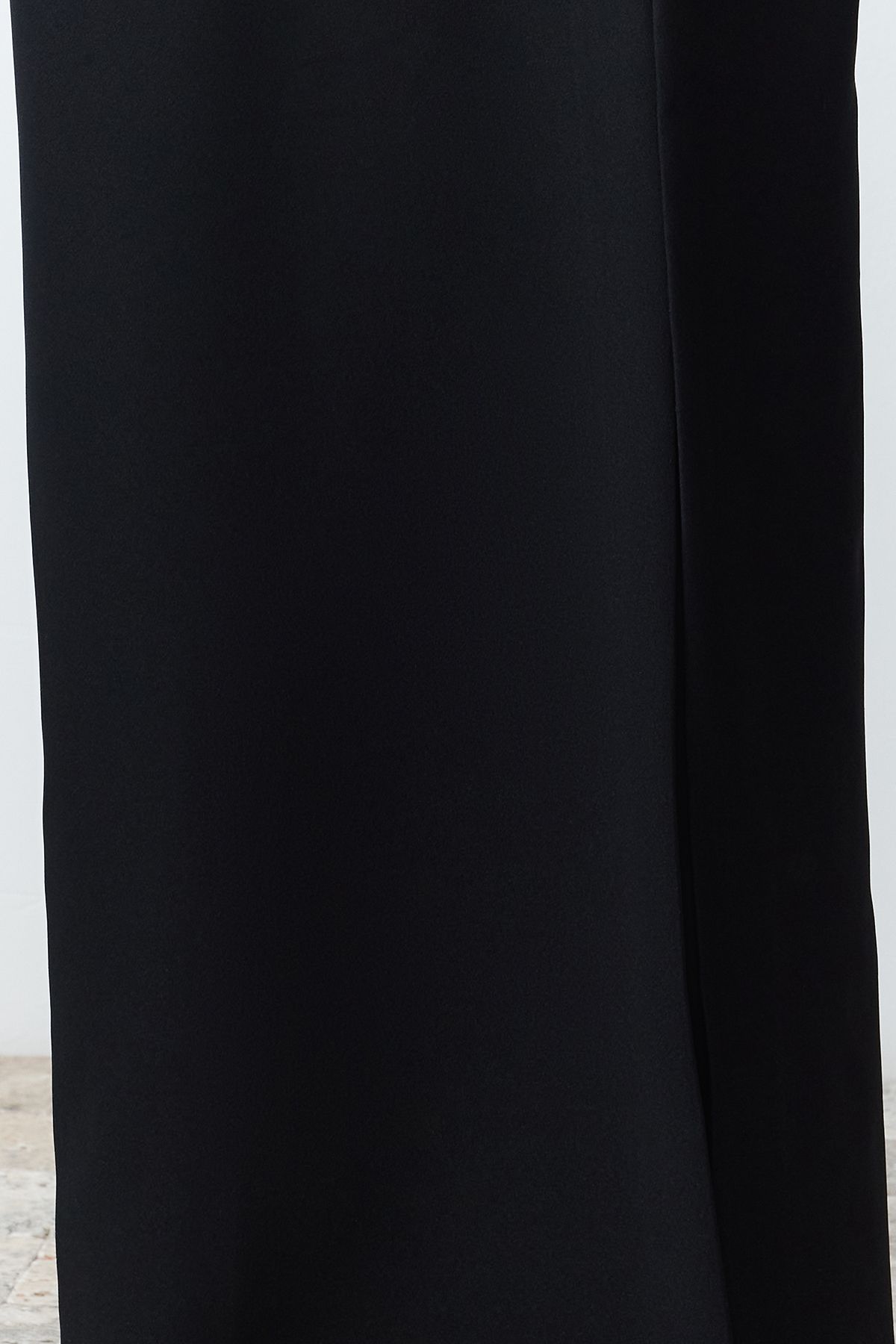 Trendyol Collection-Rochie de seară lungă și elegantă țesătă căptușită neagră TPRSS24AE00087 5