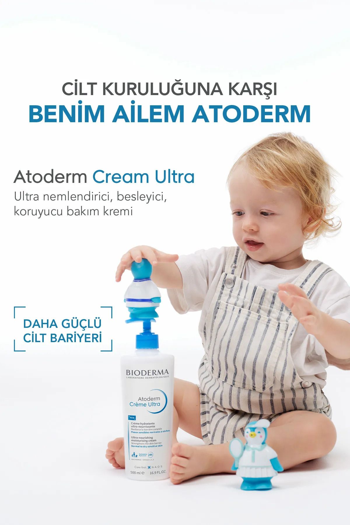 کرم مرطوب کننده، مغذی و محافظ آتودرم کرم اولترا برای پوست های خشک. Bioderma