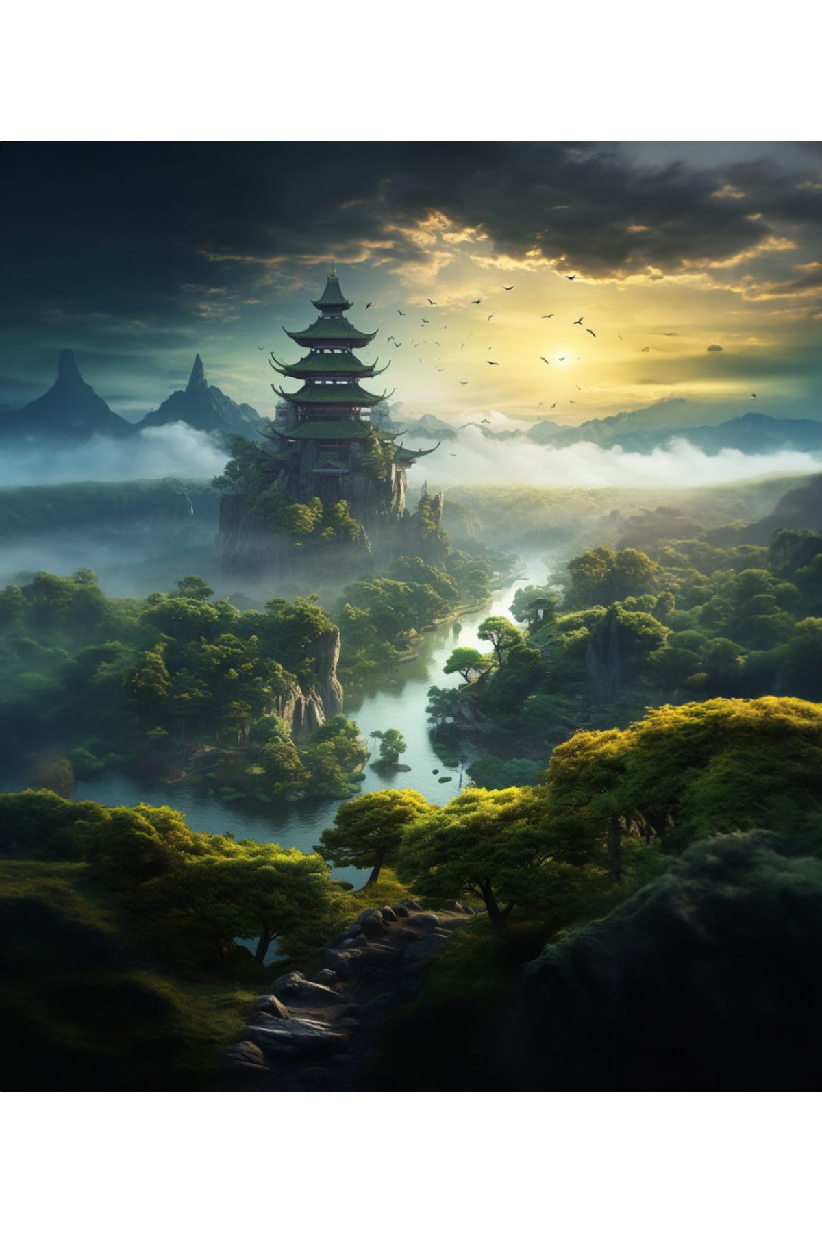 Movas Sanat Fantastik Kale Elmas Mozaik Tablo Mozaik Puzzle 70x80