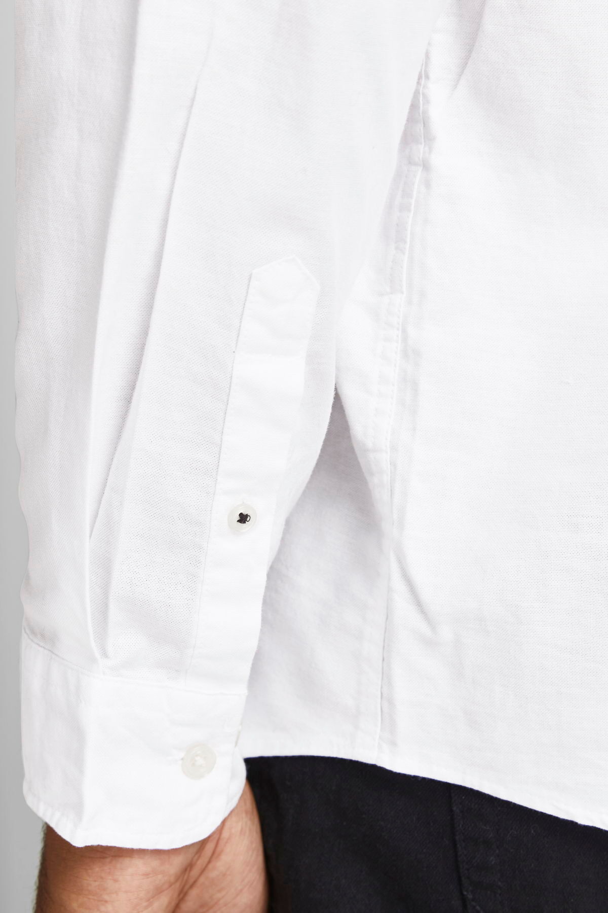 پیراهن بزرگ سایز جک اند جونز مردانه آکسفورد سفید  راسته Regular/رگولار    بیسیک  | Jack & Jones TYC906523163854AE1 TR - تصویر 3