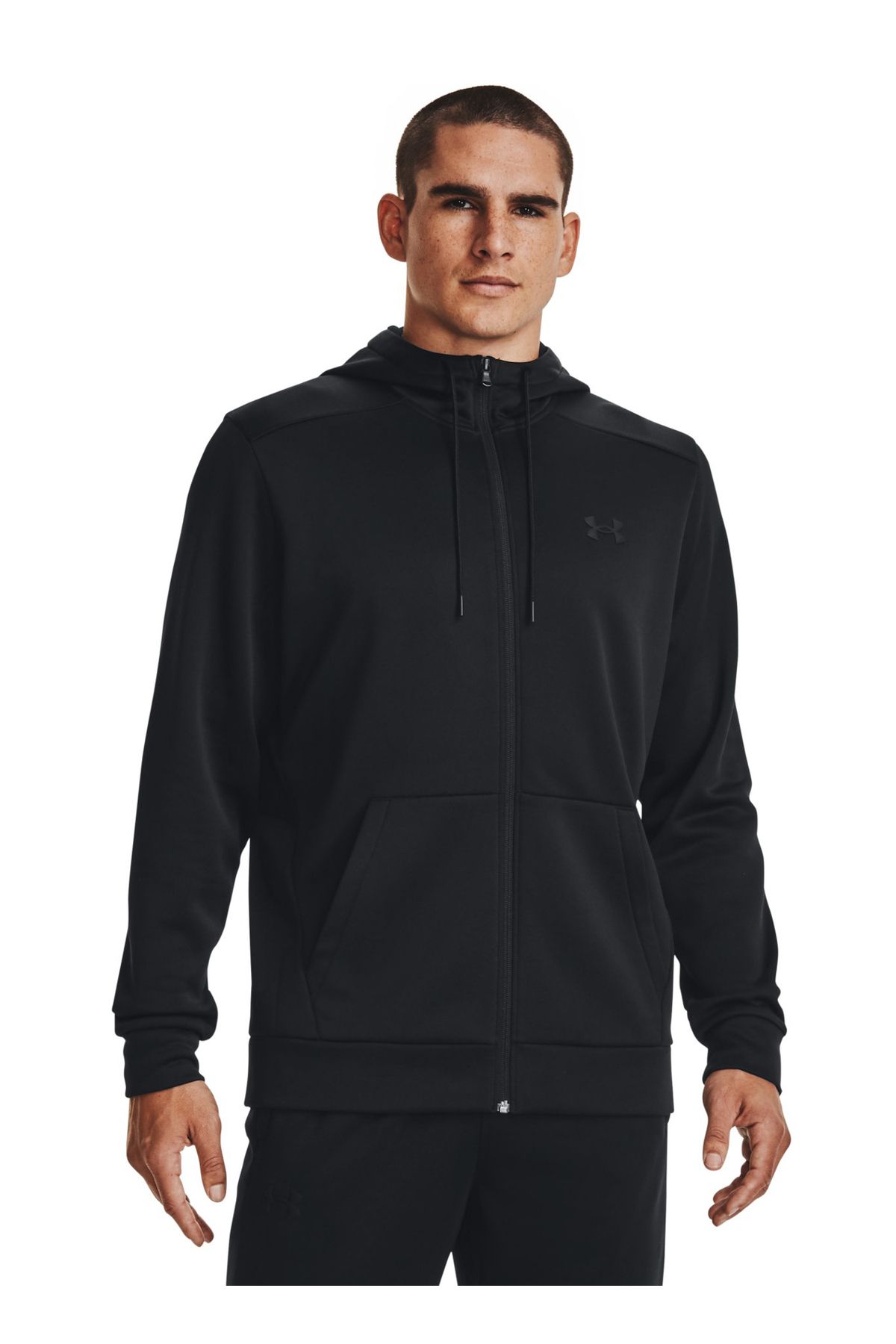 سویشرت مشکی مردانه یقه سیاه پوست 1373357 Ua Armor Fleece Under Armour