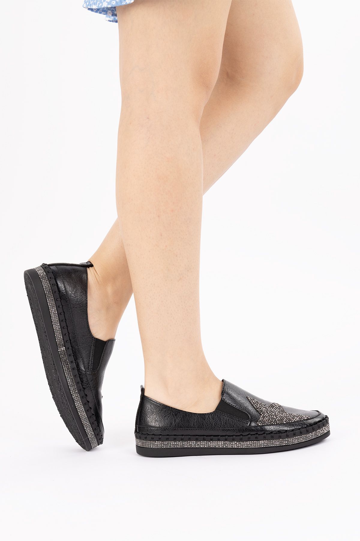 Getcho-Artic Women's Skin Black Ballerinas 2