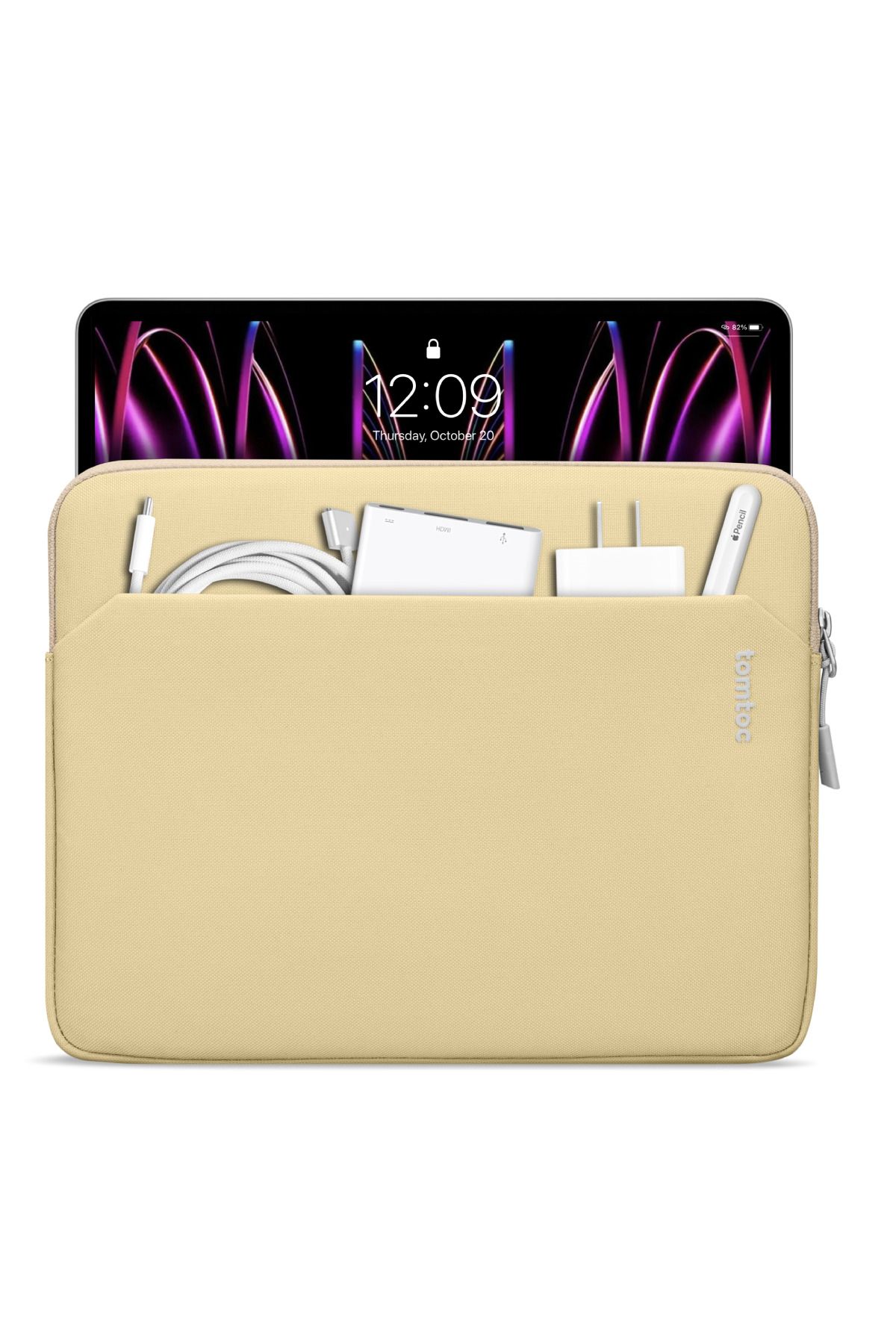 کیف نوت بوک زرد سریال سبک ضد آب 11 اینچ IPAD PC CASE Tomtoc