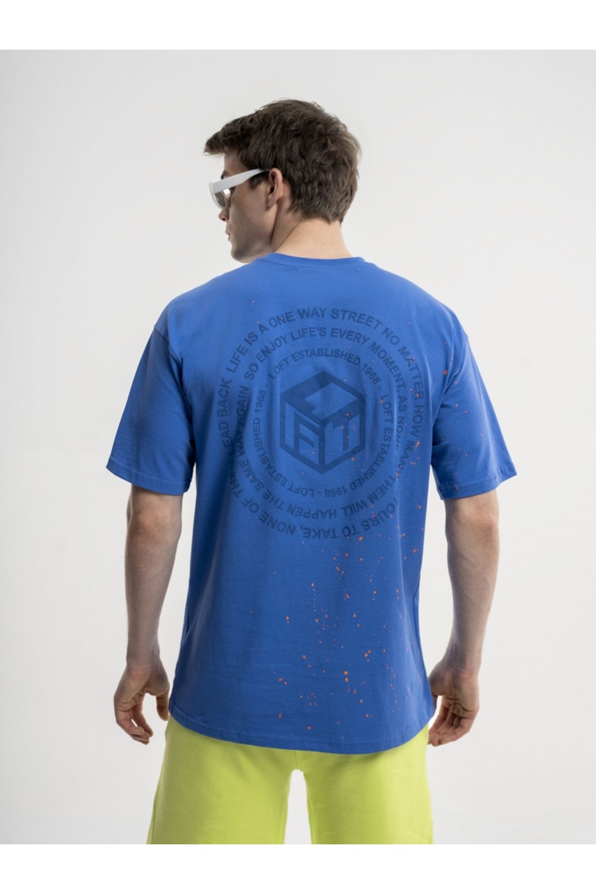 تی شرت آبی مردانه Tshirt Male بزرگ K.Kol 5374 Loft