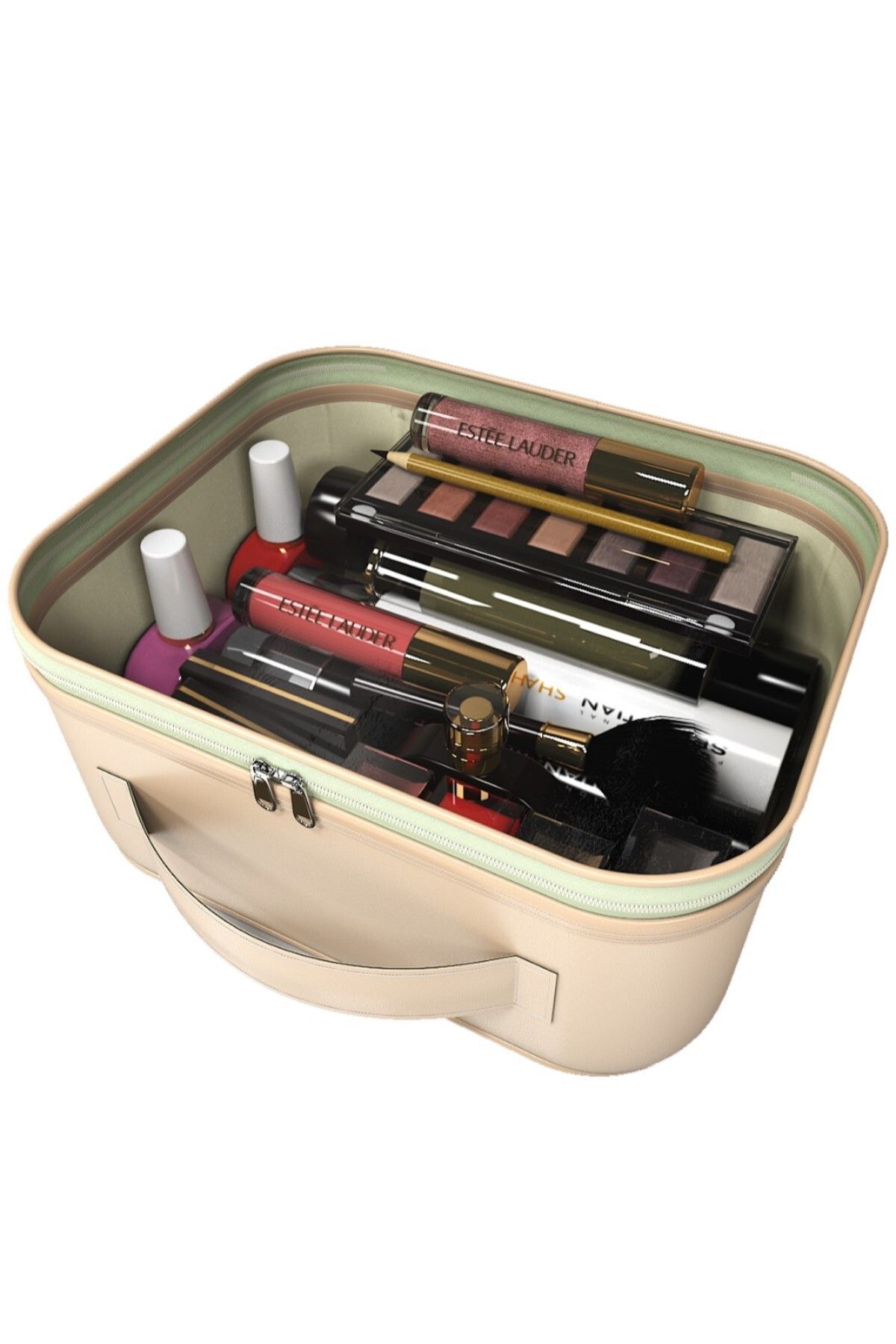 3-Geanta cosmetice de voiaj - Geanta de machiaj, design modern cu compartimente 2