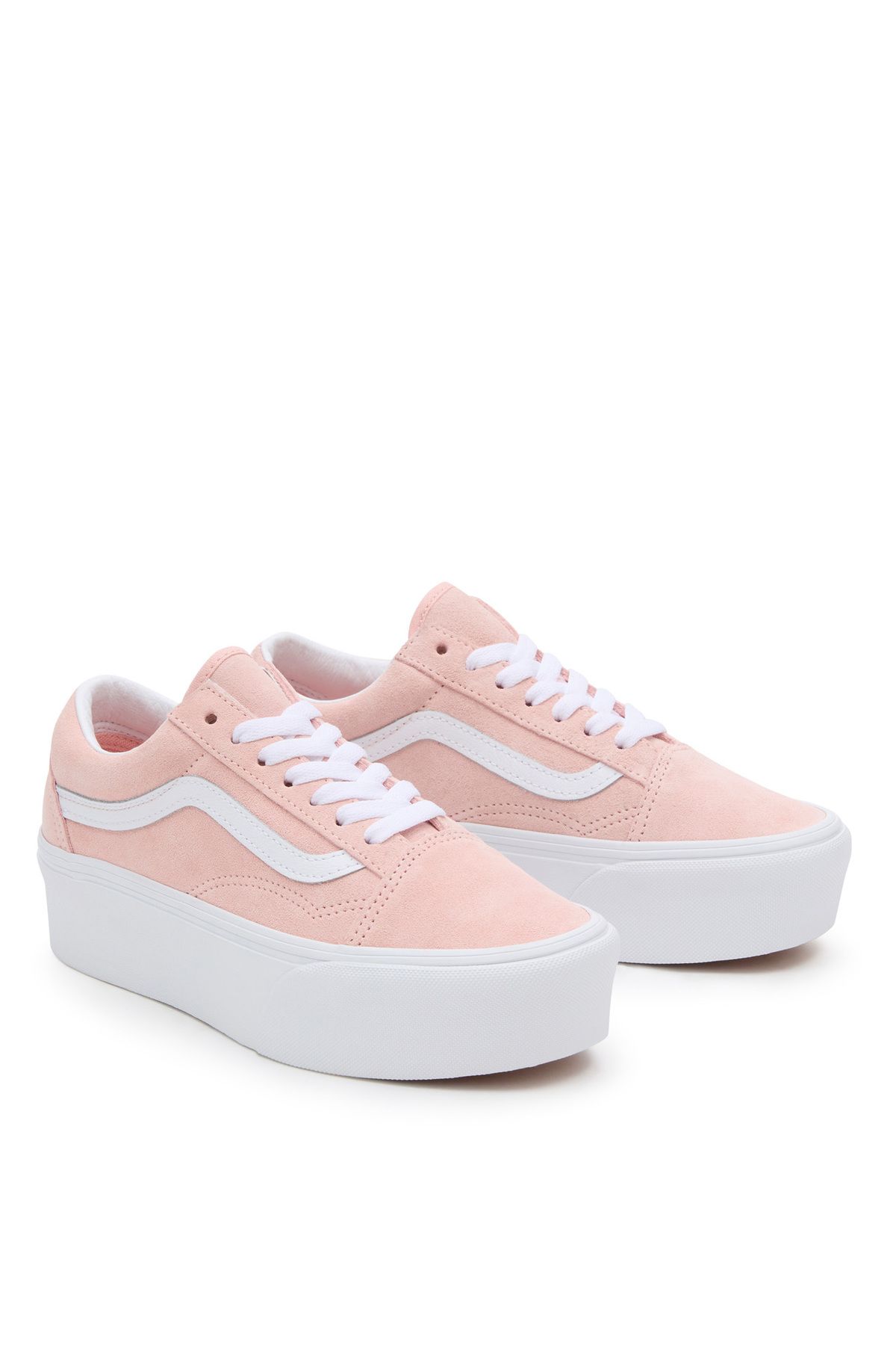 اسنیکر صورتی زنانه کفش های سبک زندگی جیر روشن Vans