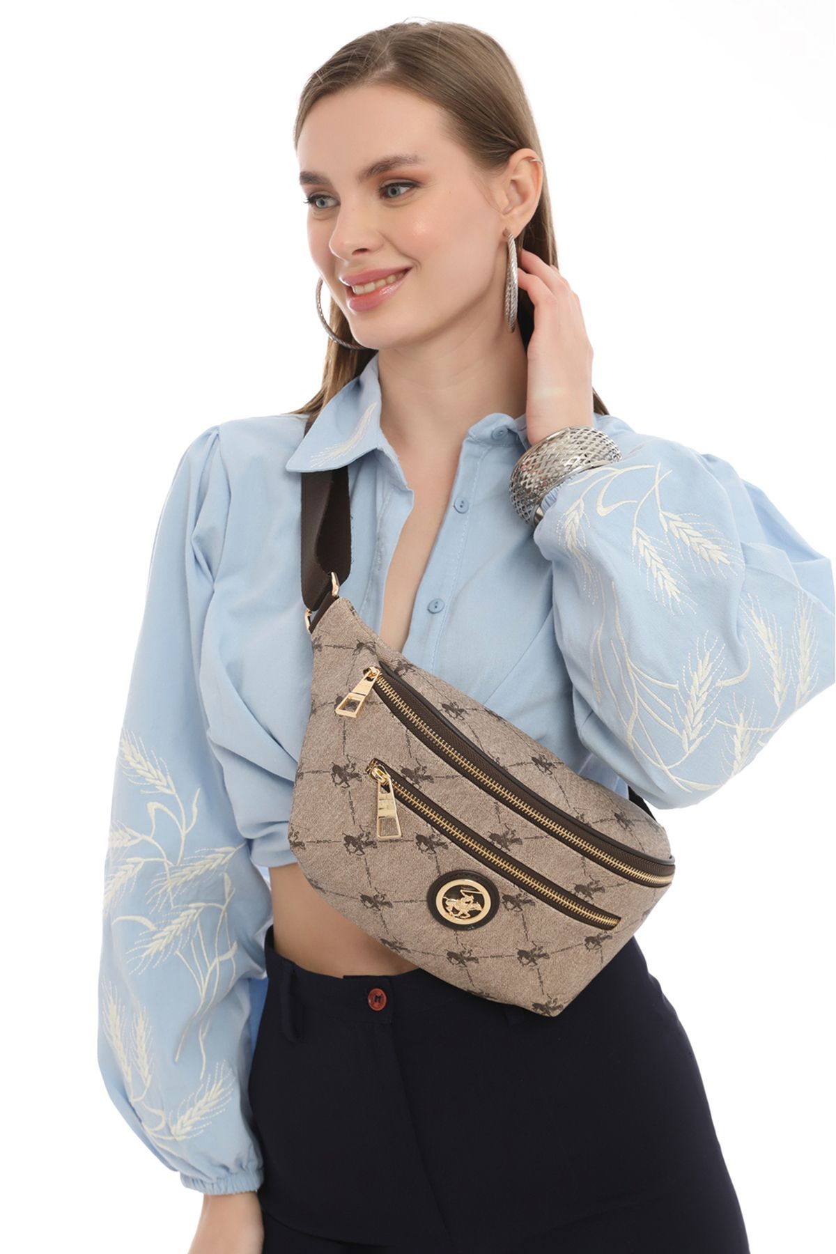 Beverly Hills Polo Club Damska Torebka Biodrowa Sand Kobieta - One Size