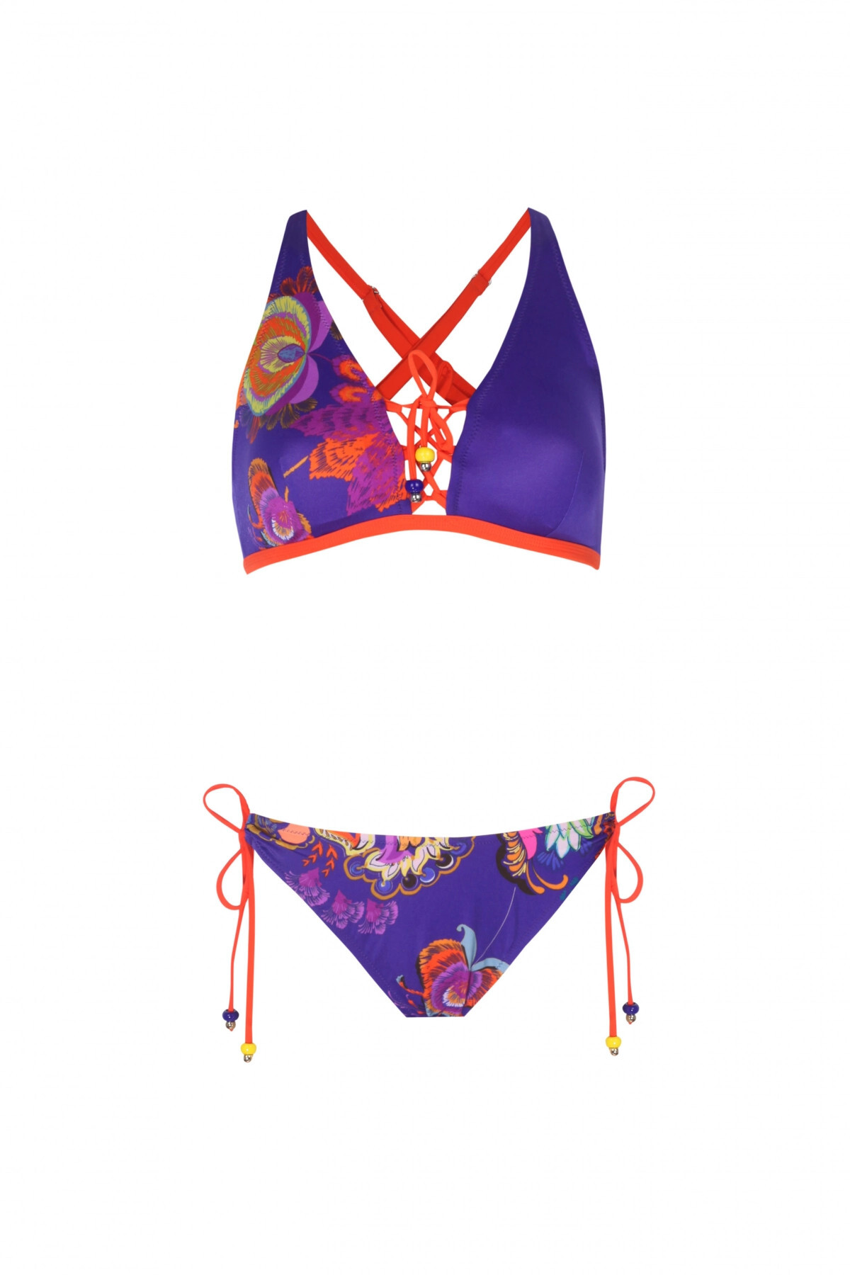 Kedi Baskılı Nakışlı Bikini main image 0