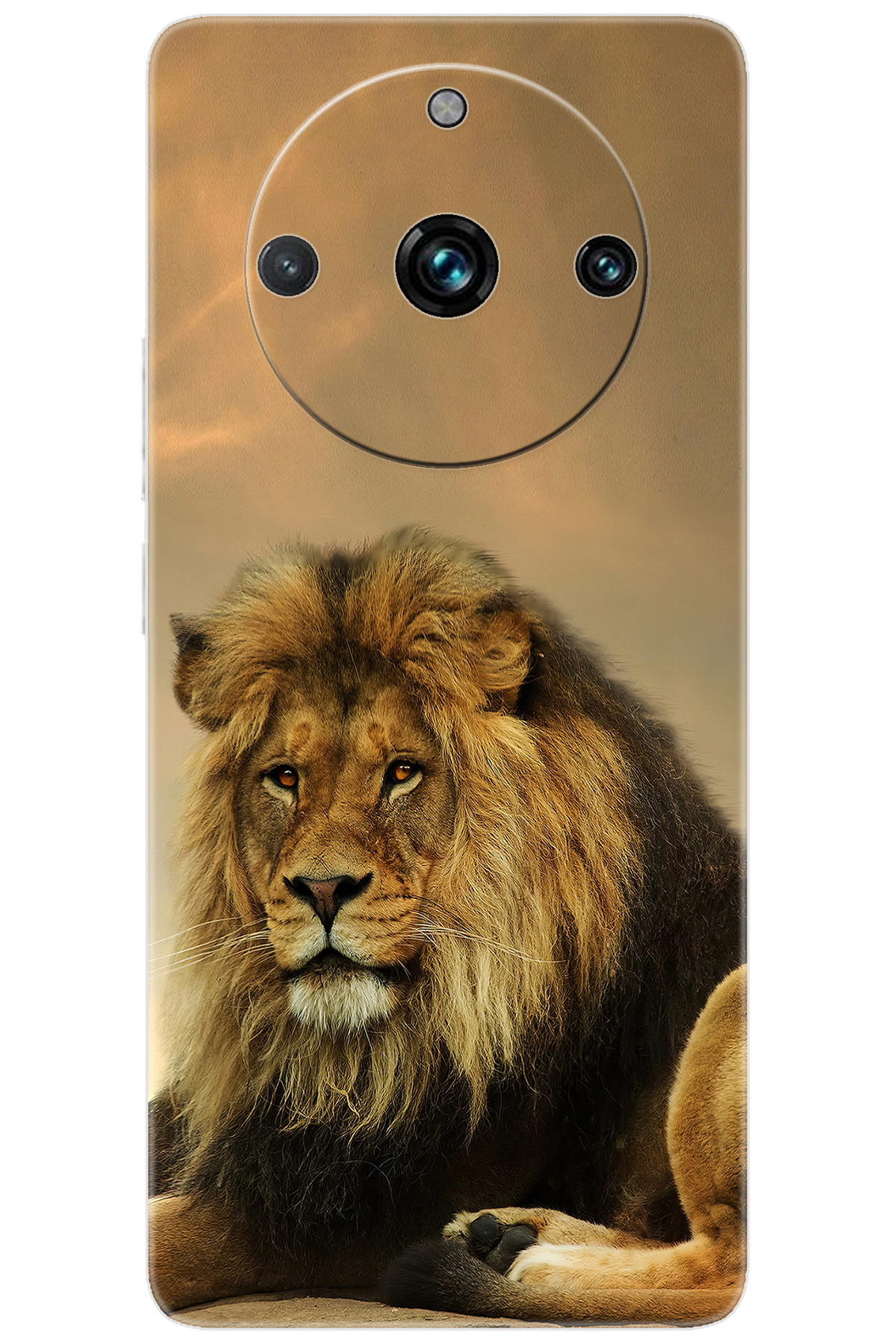 11 PRO (RMX3771) Compatible Sheath Pattern Printed Silicone King Lion NGO:207 CP-47fr2VN