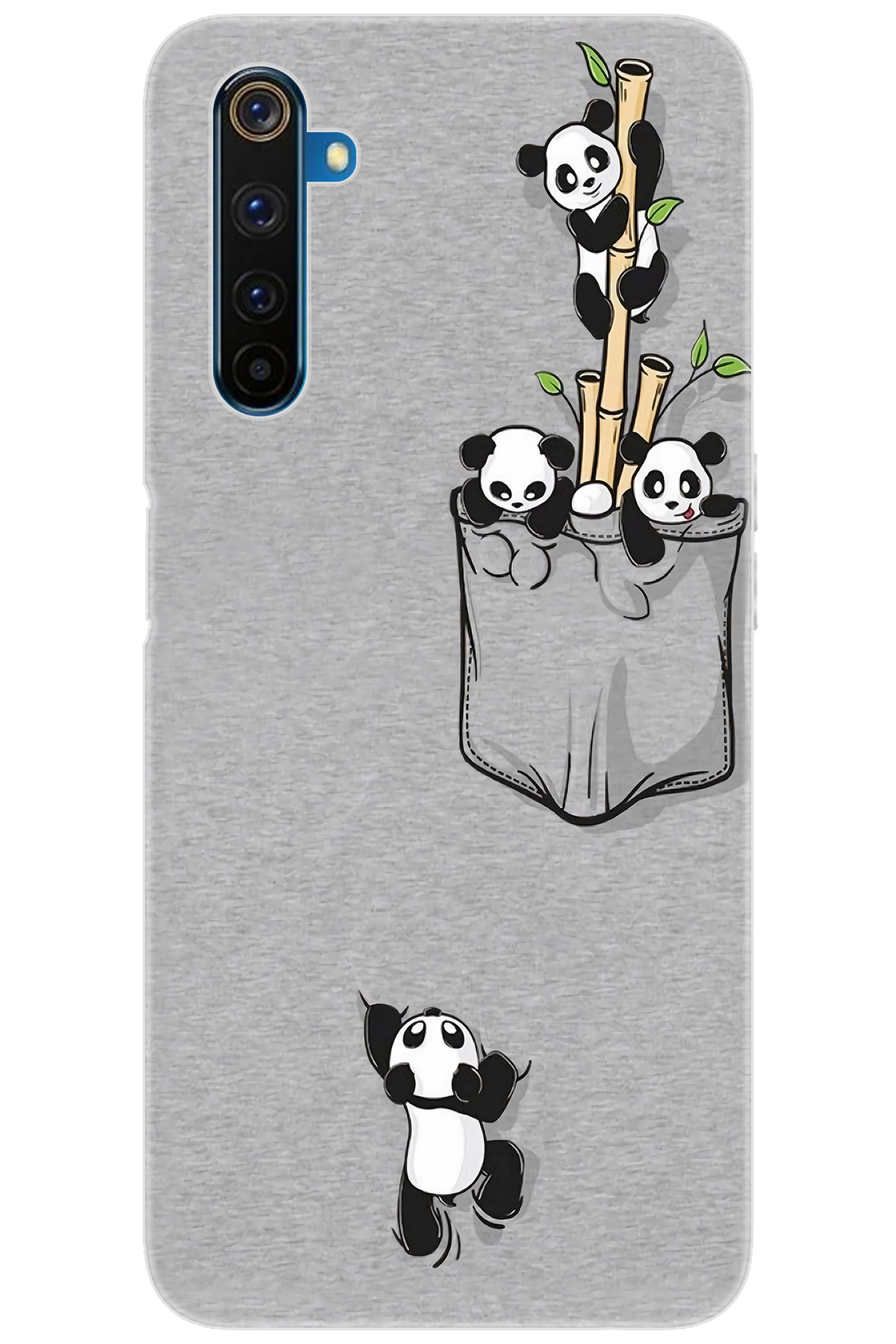 6 PRO (RMX2061) Compatible Sheath Pattern Printed Silicone Pandas NGO:749 CP-CHbp8Fd
