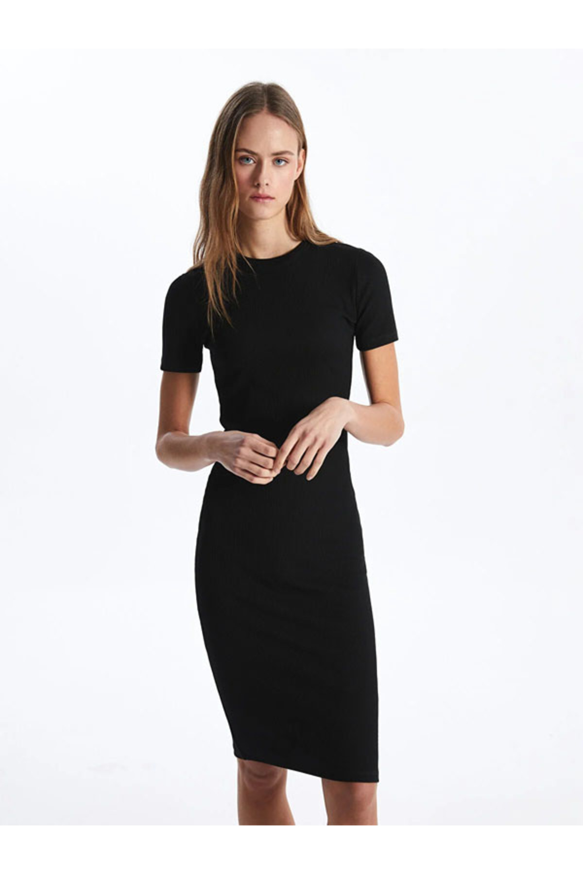 Halter Neck Short Sleeve Knee Length Camisole Dress
