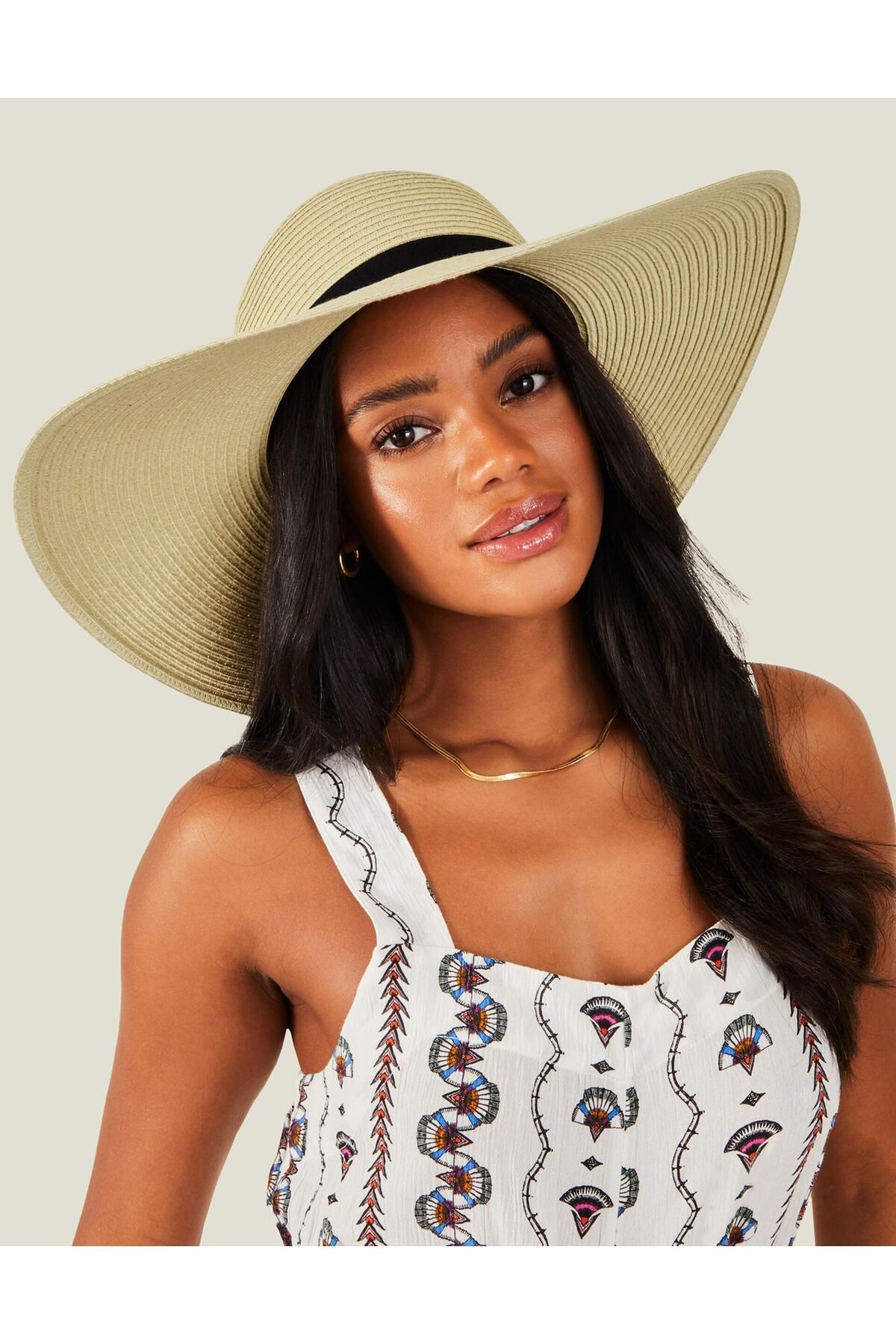Accessorize Hasır Disk Şapka