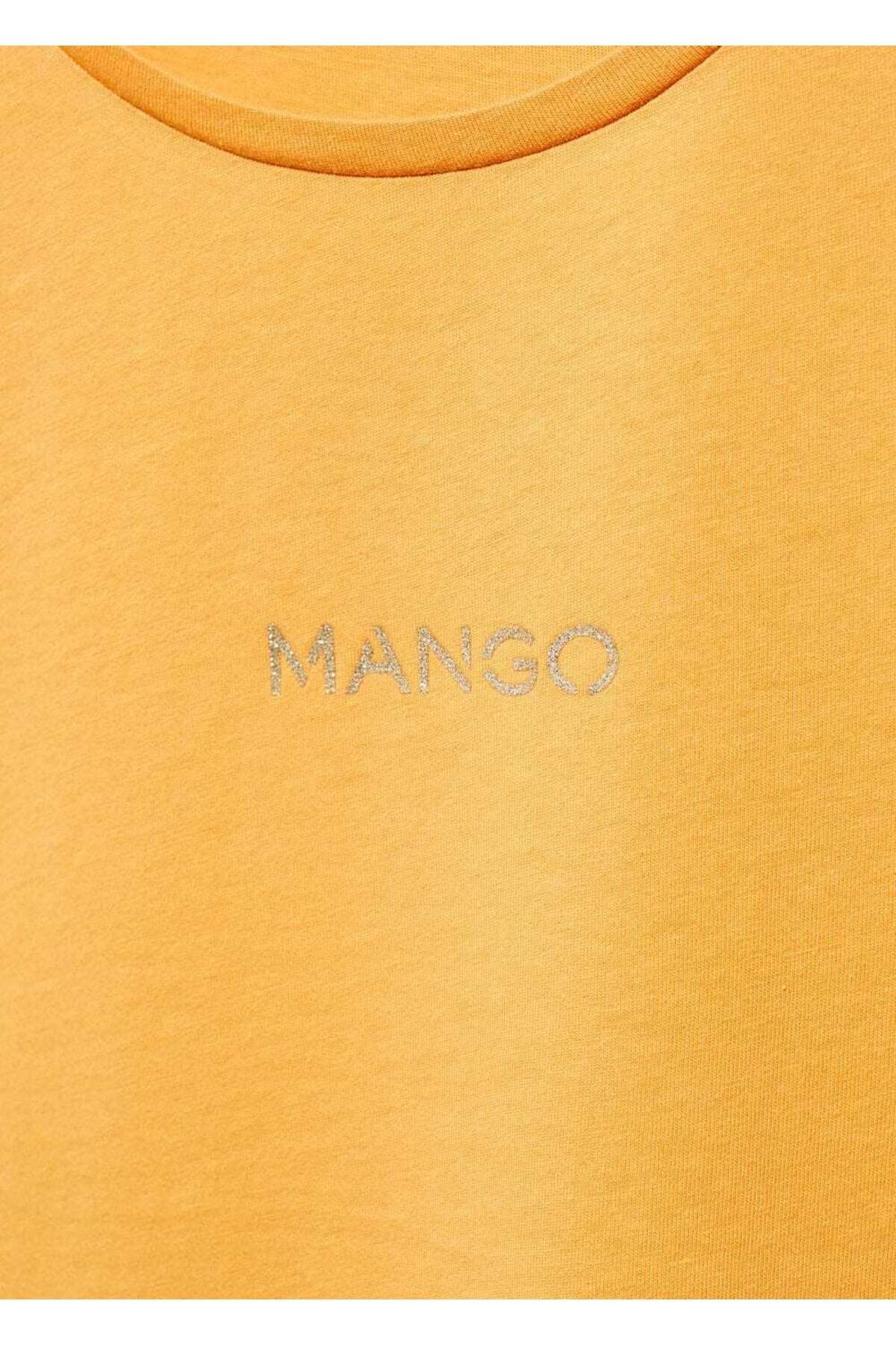 MANGO MANGO تی شرت با لوگوی پنبه ای