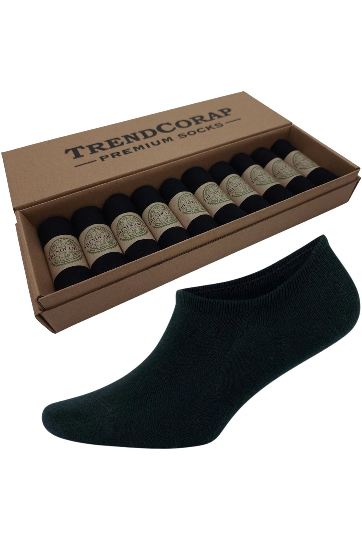 TrendCorap Pantofi De Damă Premium Bamboo Sosete Sport Invizibile La Gleznă Cutie De 10 Femeie - 35–39