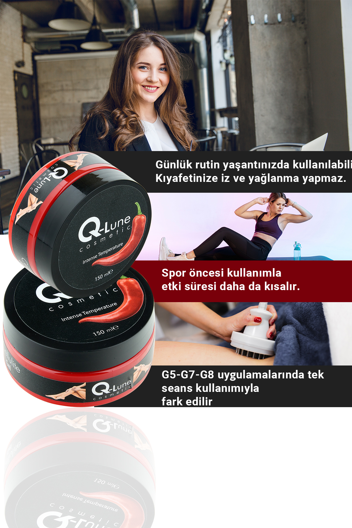 Selülit Jel / Krem - Yakıcı Etki 150 ml (CELLULİTE GEL/CREAM-İNTENSE TEMPERATURE) — 8683071439362 — تصویر 2 از 6