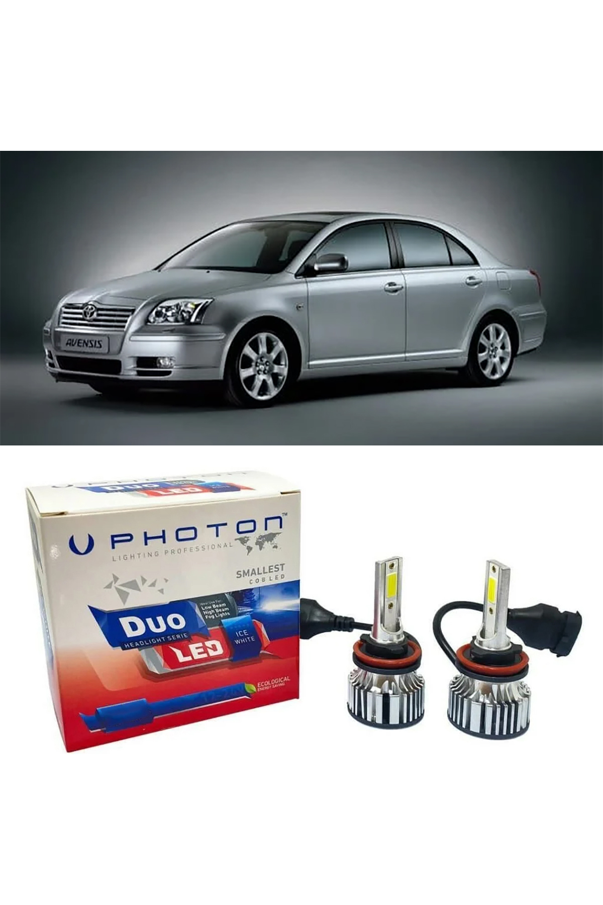 Photon Toyota Avensis Led Xenon Uzun Far Ampulü H1 Duo Yeni Seri