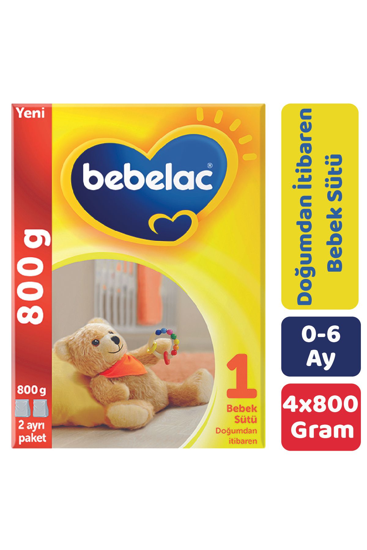 Bebelac 1 Bebek Sütü 800 gr 4'lü Paket