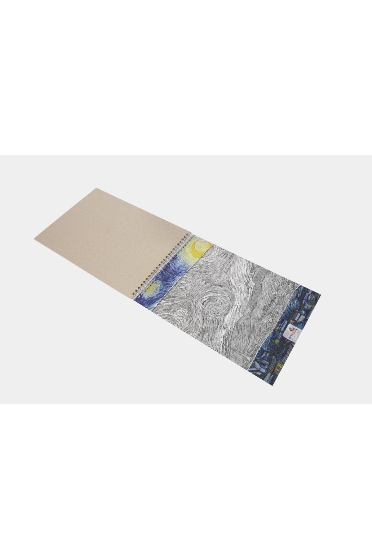 retronote-The Starry Night, Van Gogh 1889, A4 Sketch Notebook I, Unlined, 100 Sheets, 100 grams, White Color 3