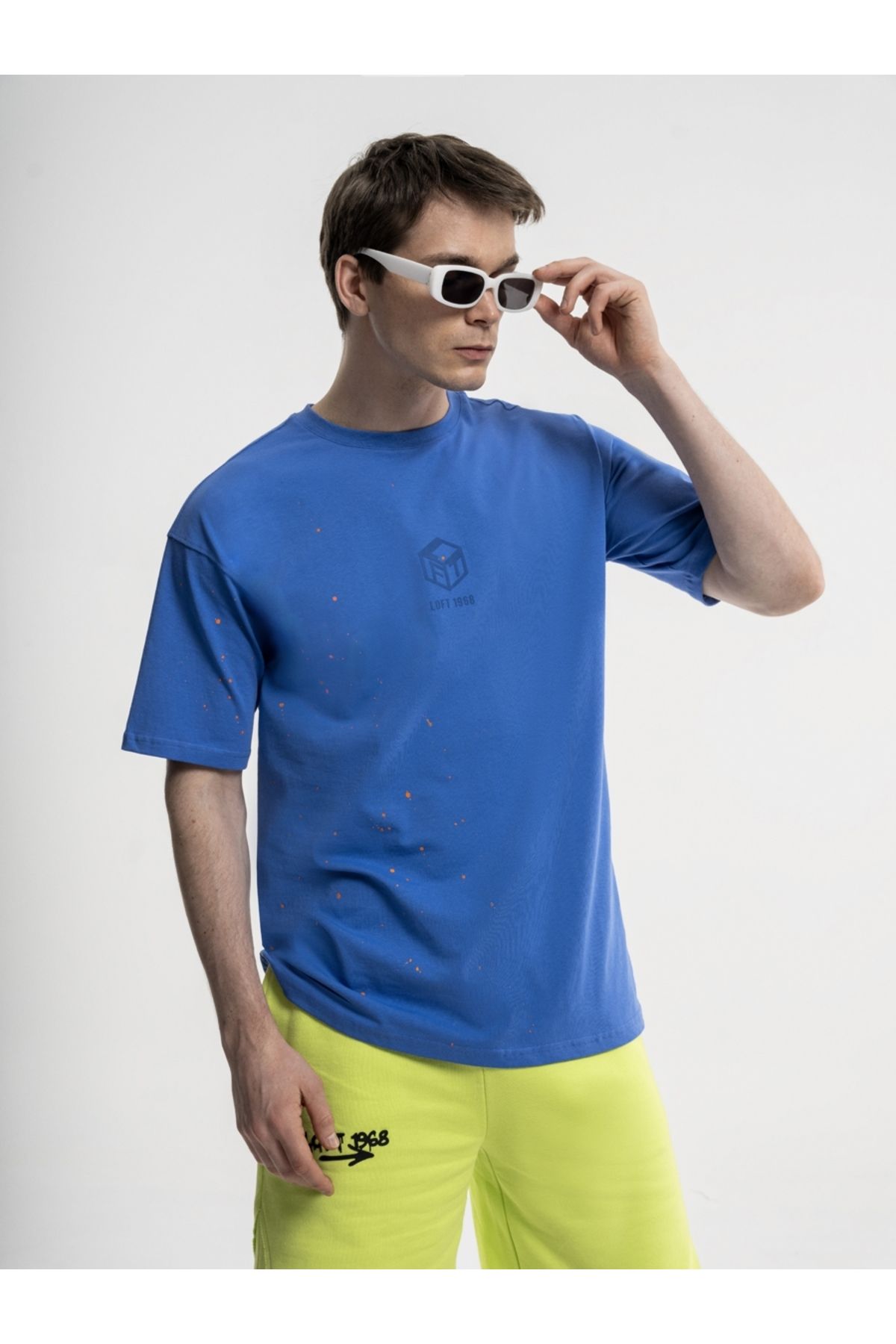 تی شرت آبی مردانه Tshirt Male بزرگ K.Kol 5374 Loft