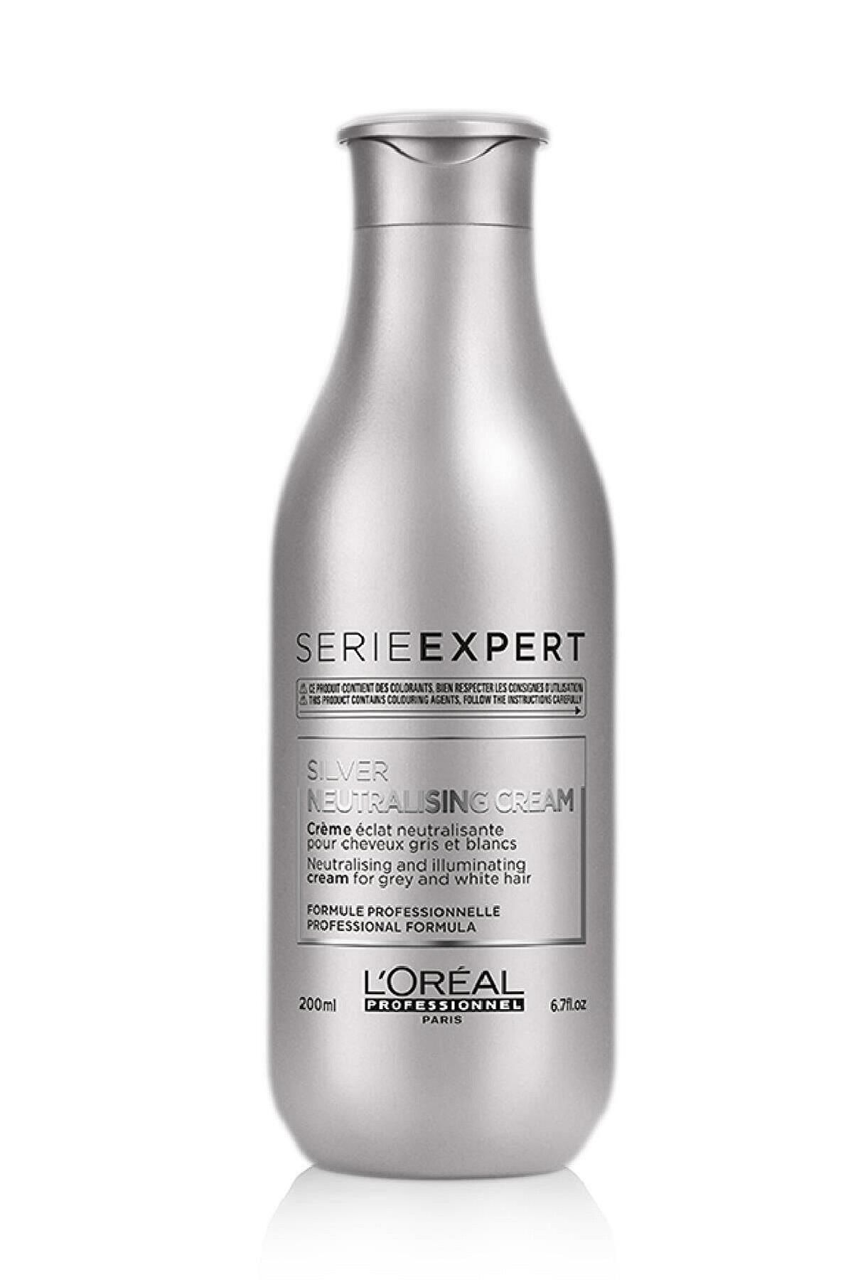 نرم کننده مو مردانه و زنانه SERIE EXPERT SILVER موهای بسیار زرد خاکستری سفید برای تعادل رنگ M است L'oreal Professionnel