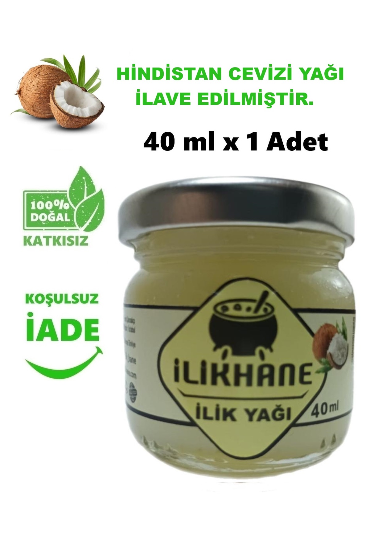 İLİKHANE 1 Adet 40 ml Hindistan cevizi yağı ilaveli ilik yağı