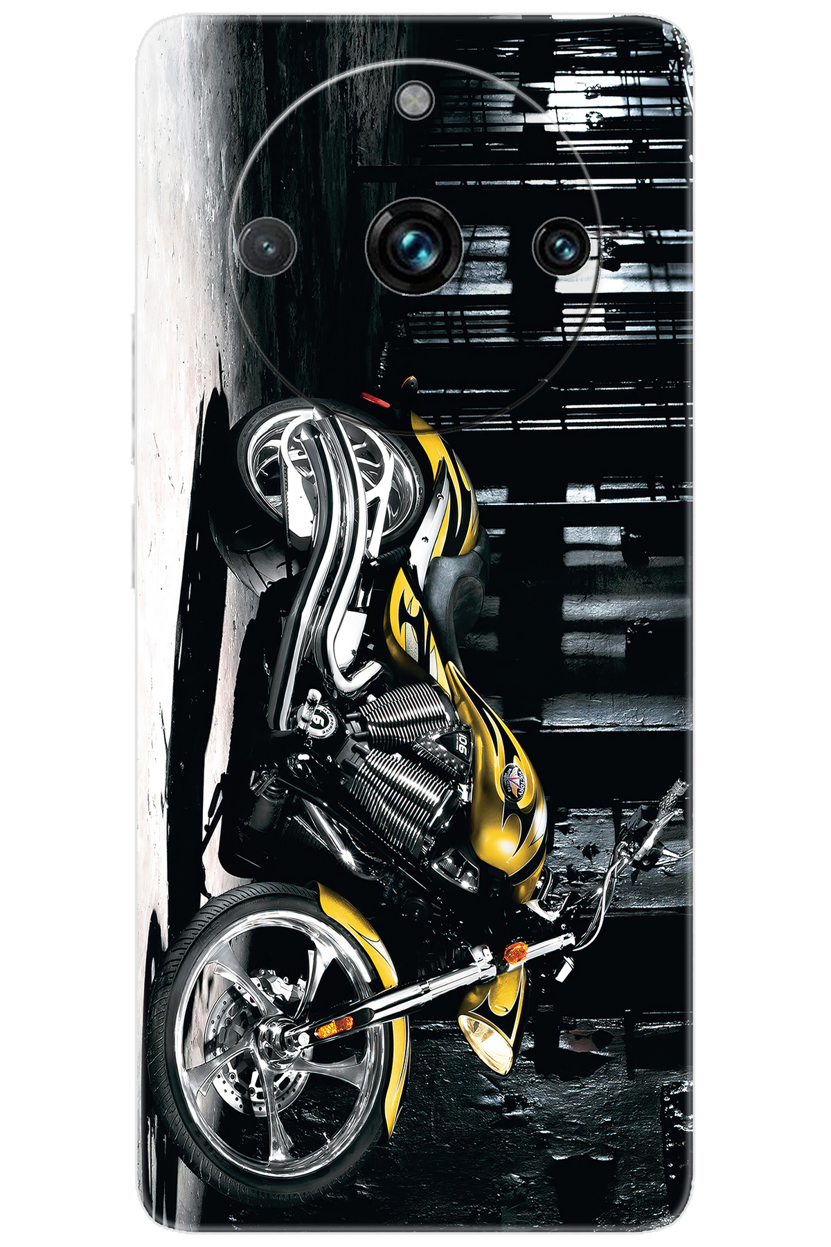 11 PRO (RMX3771) Compatible Sheath Pattern Printed Silicone Motorcycle NGO:297 CP-6rMZWzV