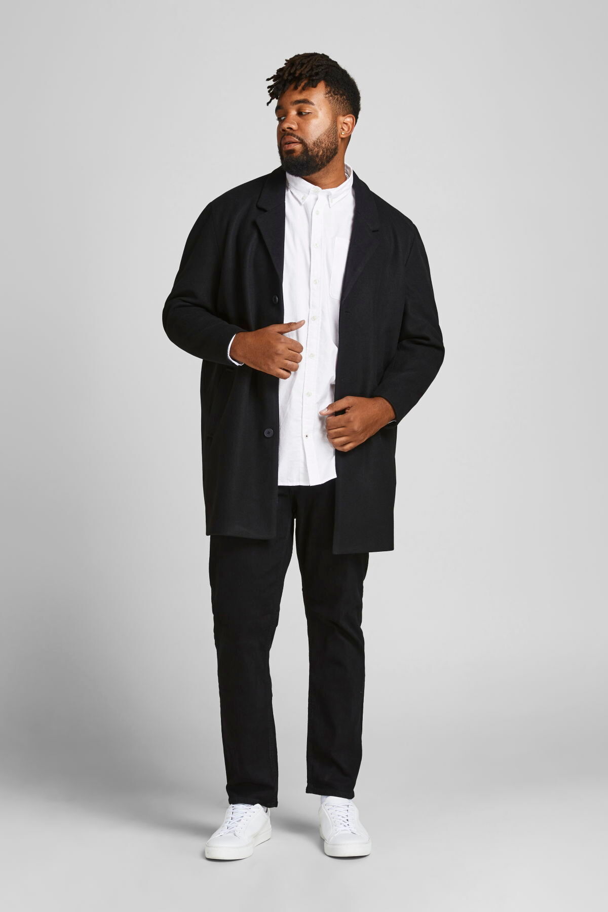 پیراهن بزرگ سایز جک اند جونز مردانه آکسفورد سفید  راسته Regular/رگولار    بیسیک  | Jack & Jones TYC906523163854AE1 TR - تصویر 7