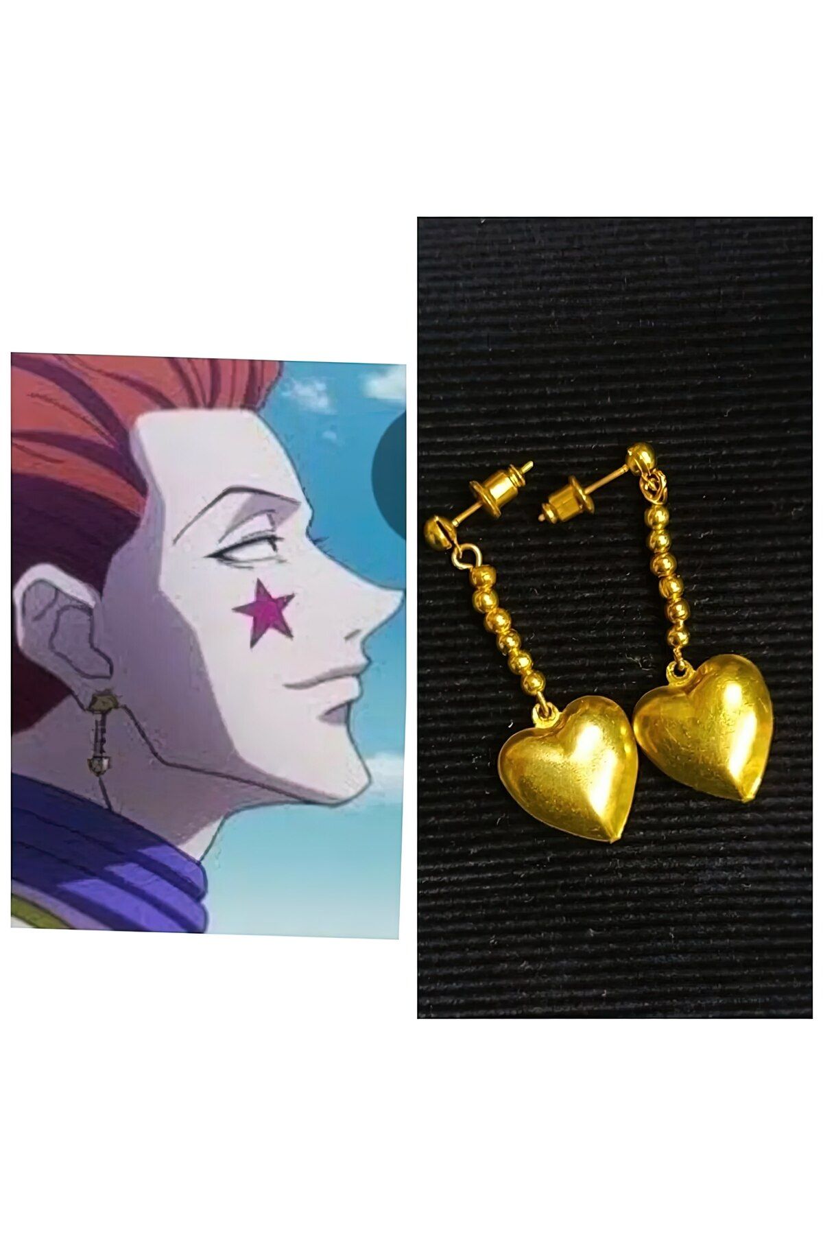 FG KONNİCHİWA-Anime Hunter X Hunter Hisoka Morow Earrings 1
