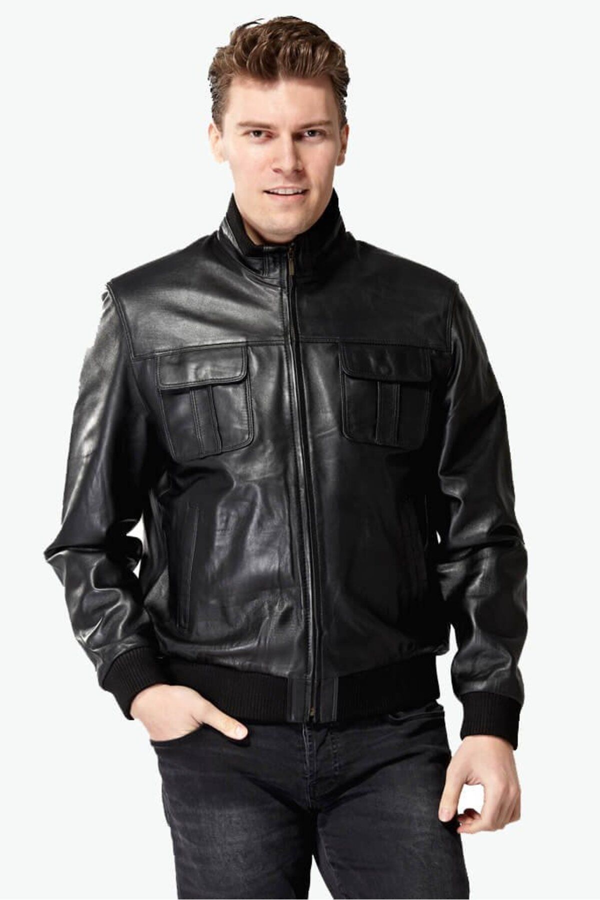 کاپشن چرم دری زا 35-K0029