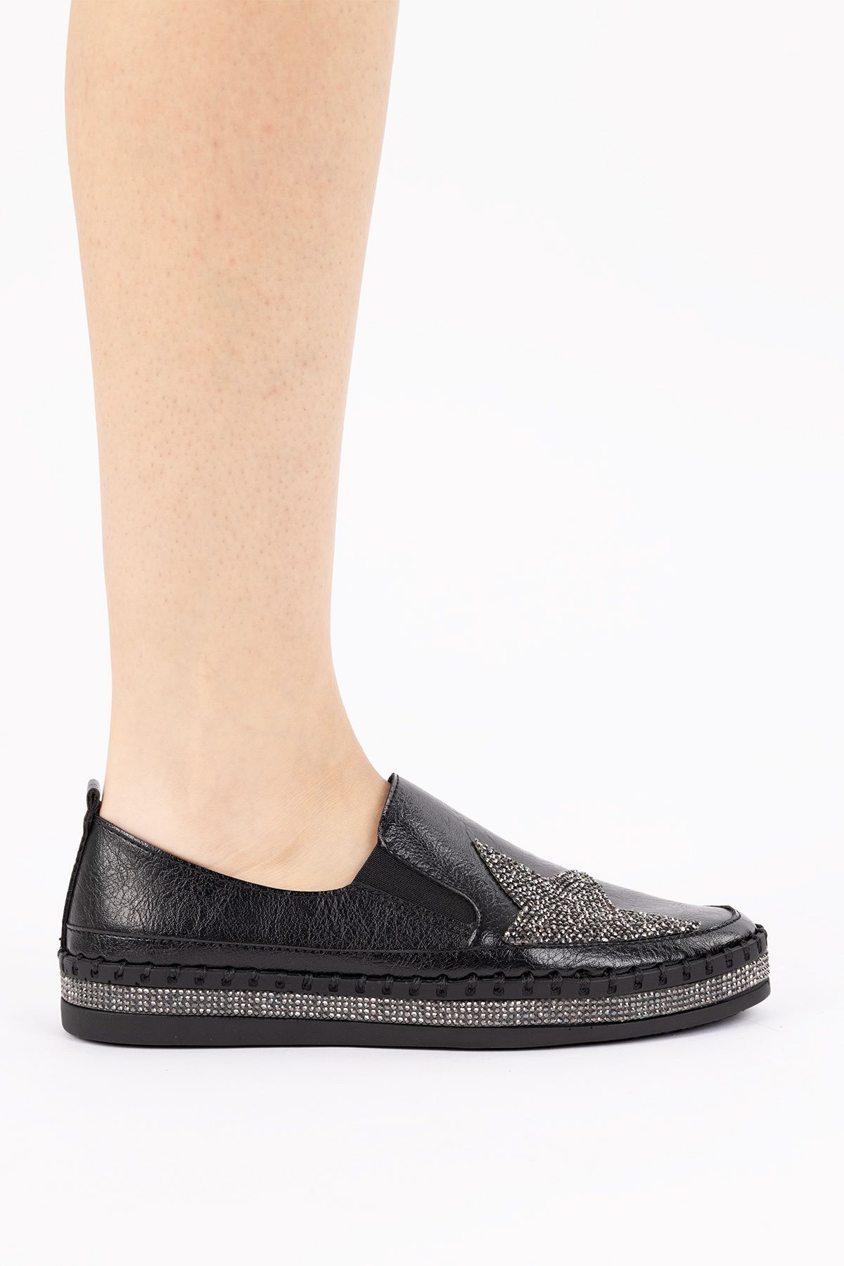 Getcho-Artic Women's Skin Black Ballerinas 5