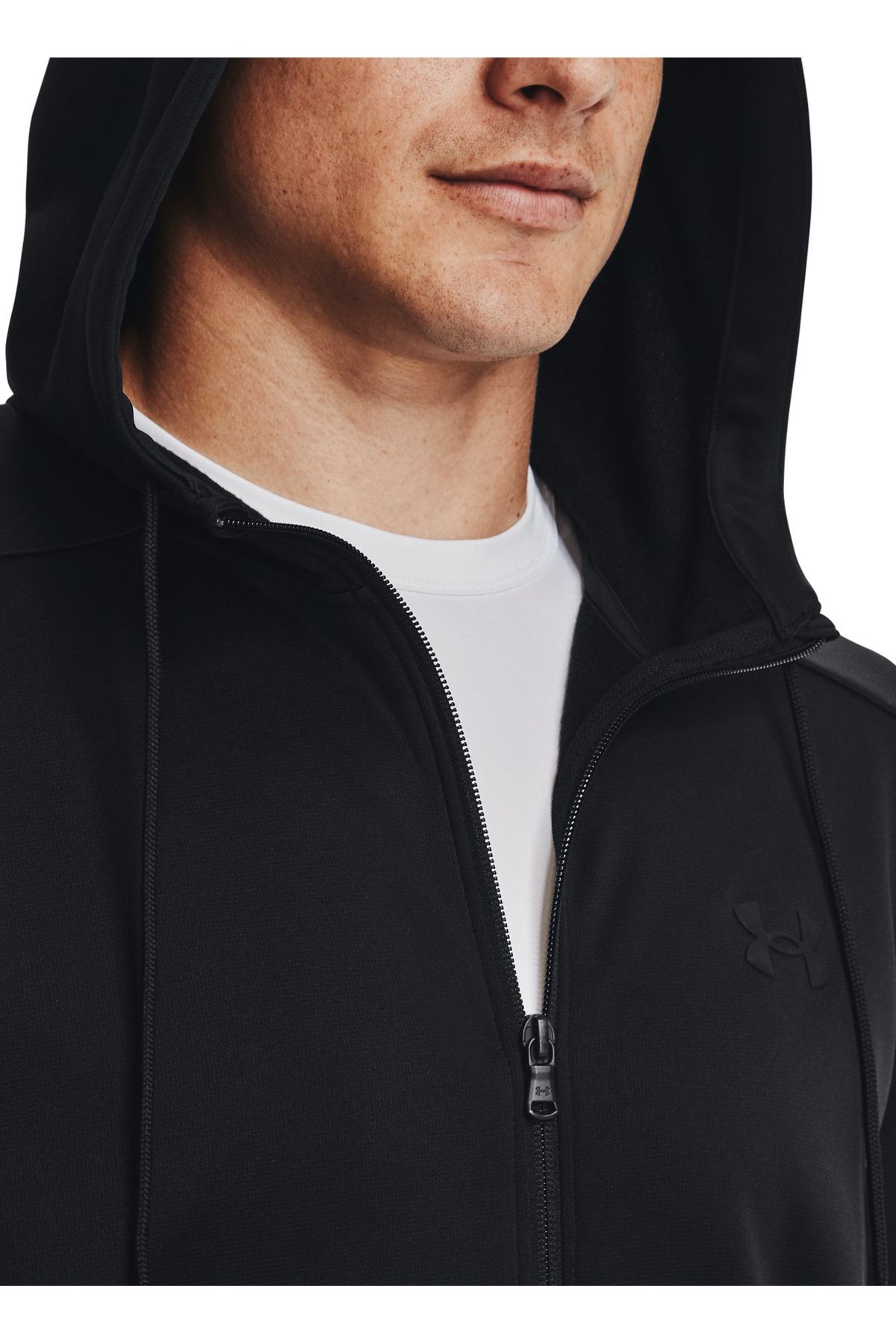 سویشرت مشکی مردانه یقه سیاه پوست 1373357 Ua Armor Fleece Under Armour