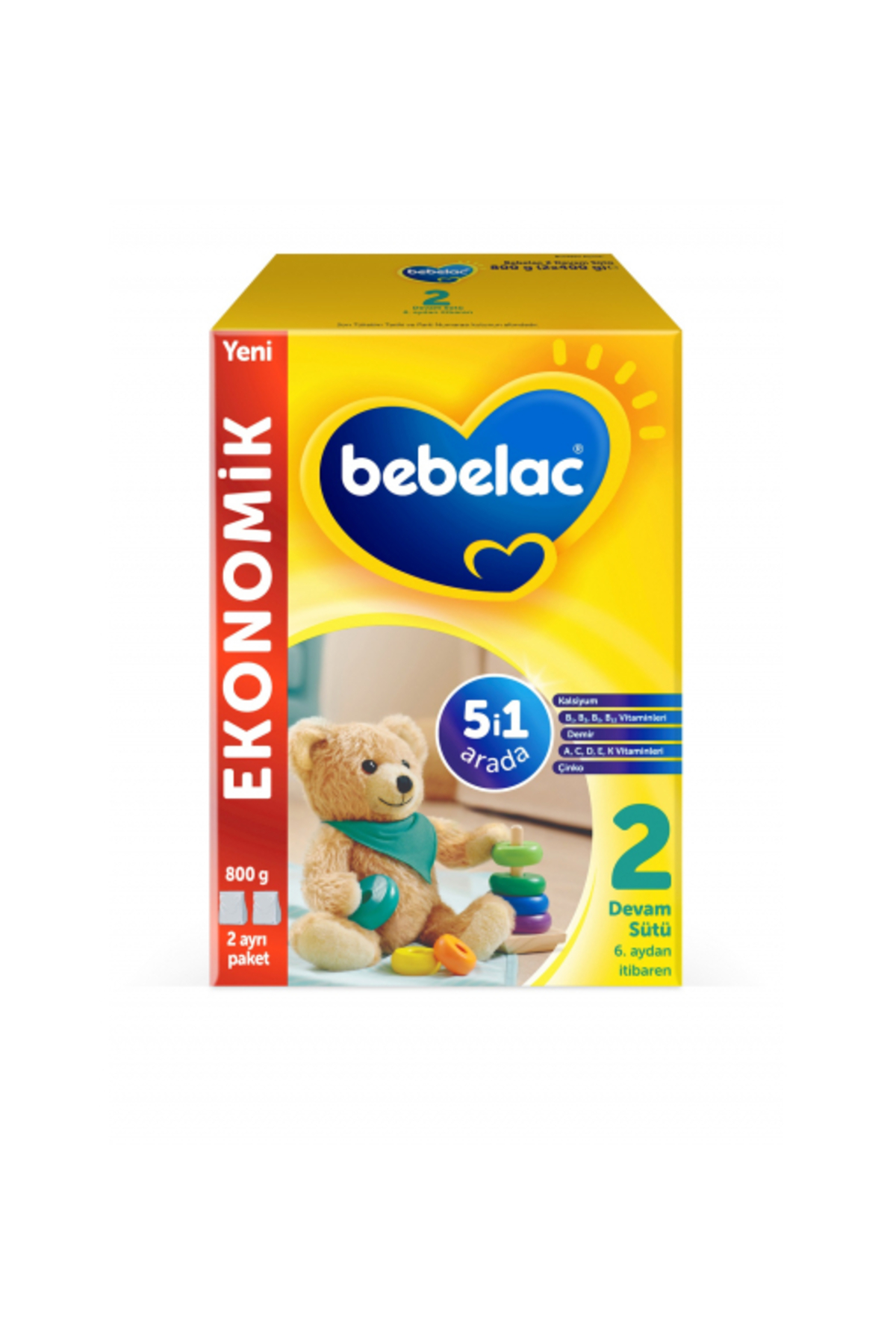 Bebelac 2 Devam Sütü 800 gr 4'lü Paket fotoğrafı 2 (önizleme)