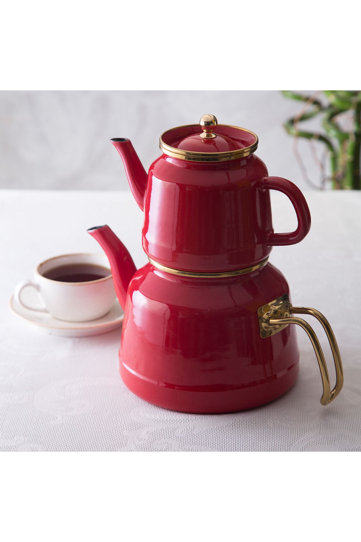 Karaca-Troy Rot Teekannen Set, Caydanlık, Tee, Tea, Tea Maker Türkische Teekanne, Tea Pot, Turkische 1