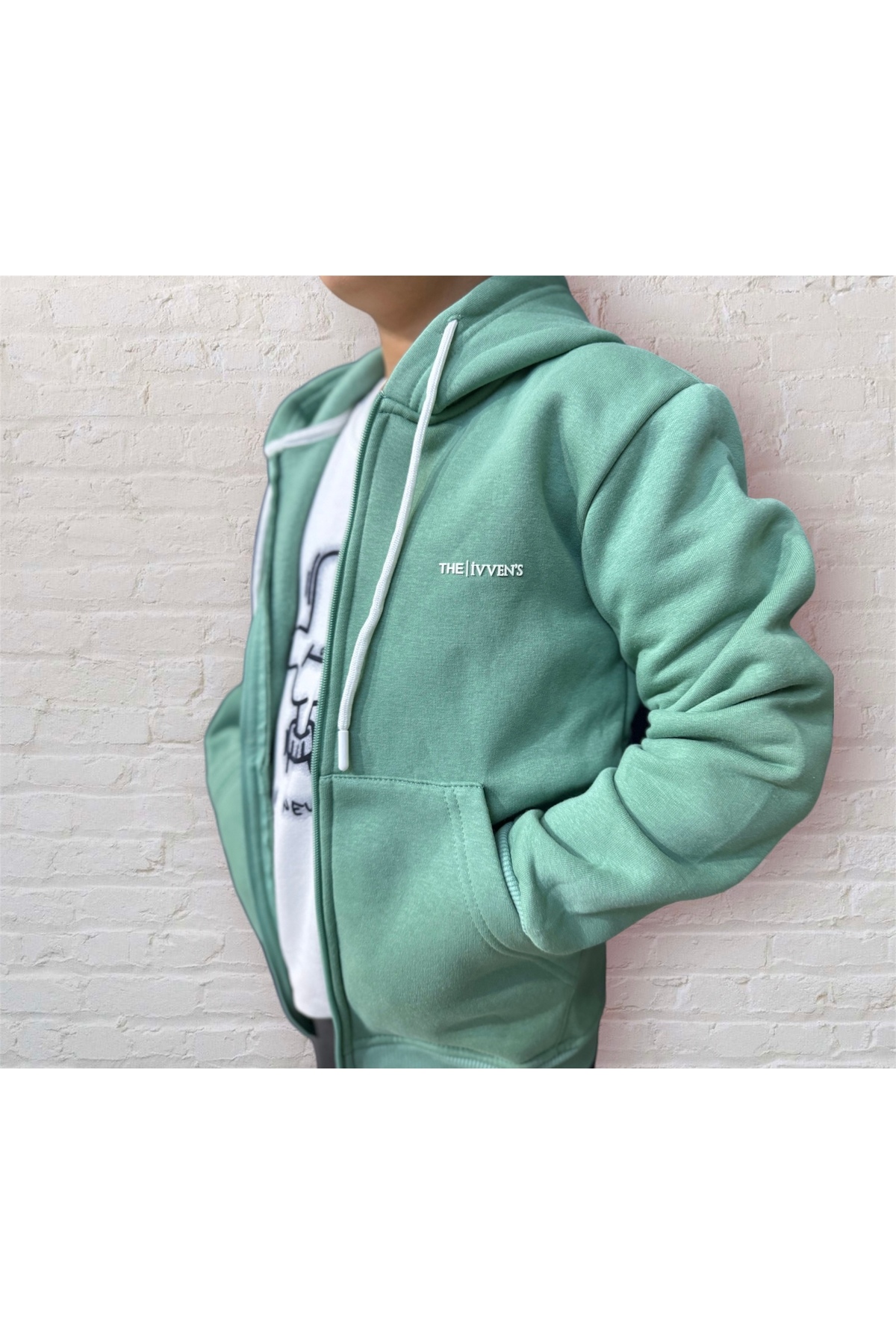 سویشرت پسرانه سبز İvven's | 1313-02 اورجینال - تصویر 6